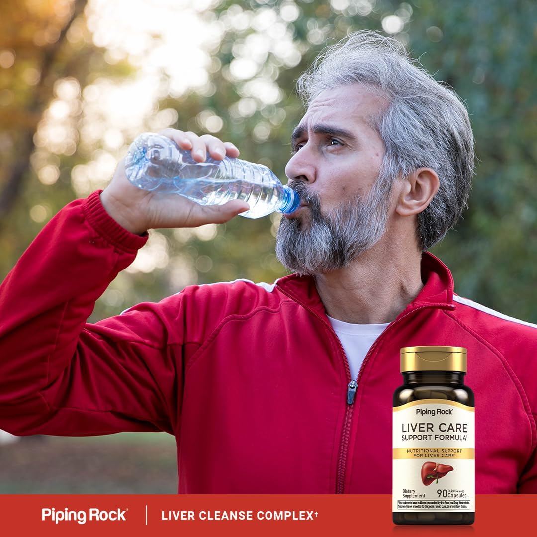 Liver Cleanse Complex Capsules | 90 Count Liver Care Support Formula | Non-GMO, Gluten-Free Supplement by Piping Rock