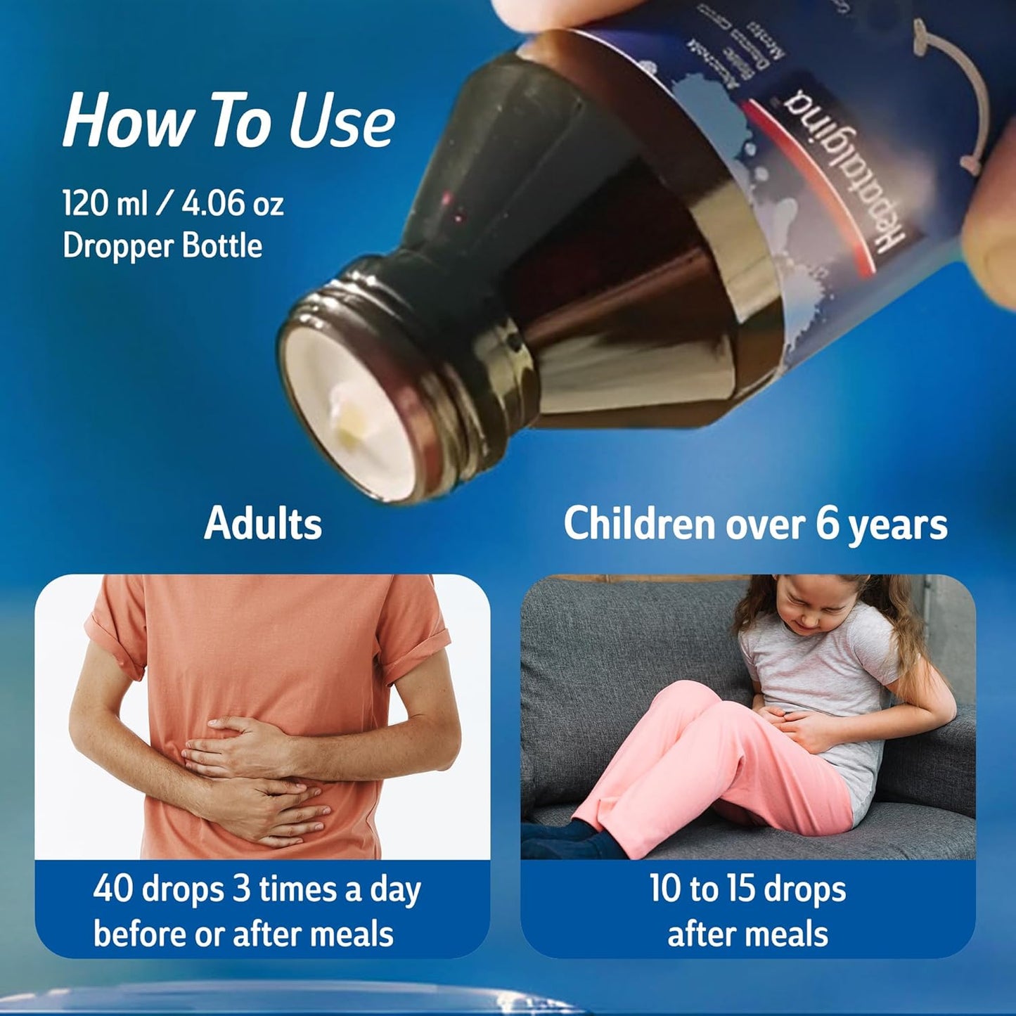 Liver Cleanse Detox Drops with Artichoke Extract - Herbal Liver Support Supplement for Digestive Health - Liquid Liver Repair Formula with Mint, Boldo, & Carrot - 120 ml