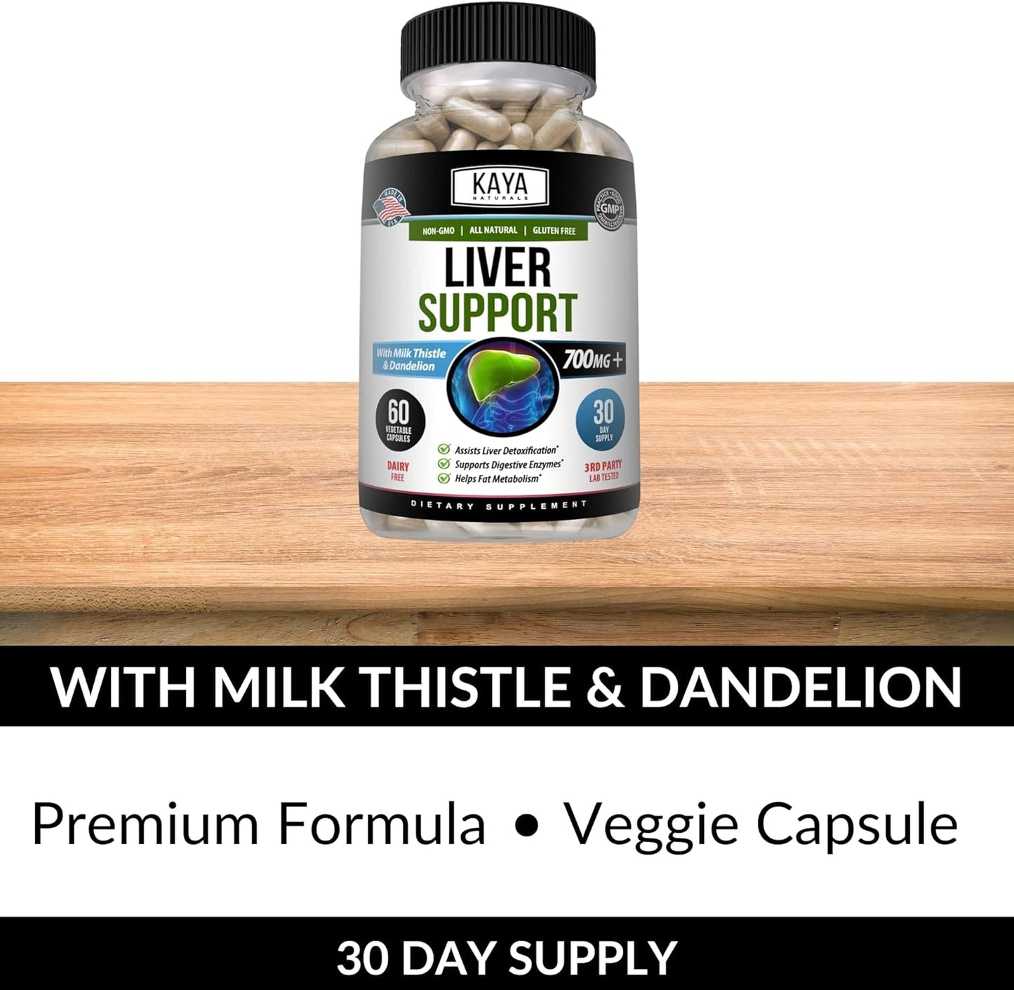 Liver Cleanse Detox & Repair Capsules - Milk Thistle Supplement for Women and Men - Artichoke Extract and Dandelion Root - 60 Count - BoostGo Australia