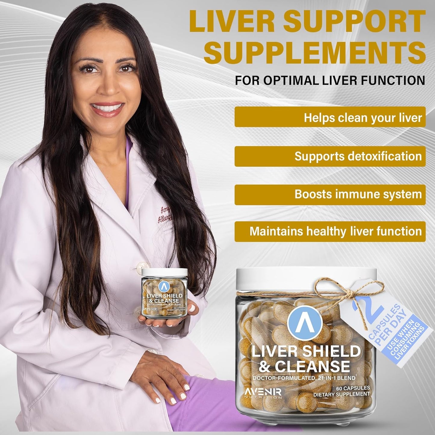 Liver Cleanse Detox & Repair + Inflame Shield Bundle - Milk Thistle, Turmeric, Ginger Supplements - 60 Capsules
