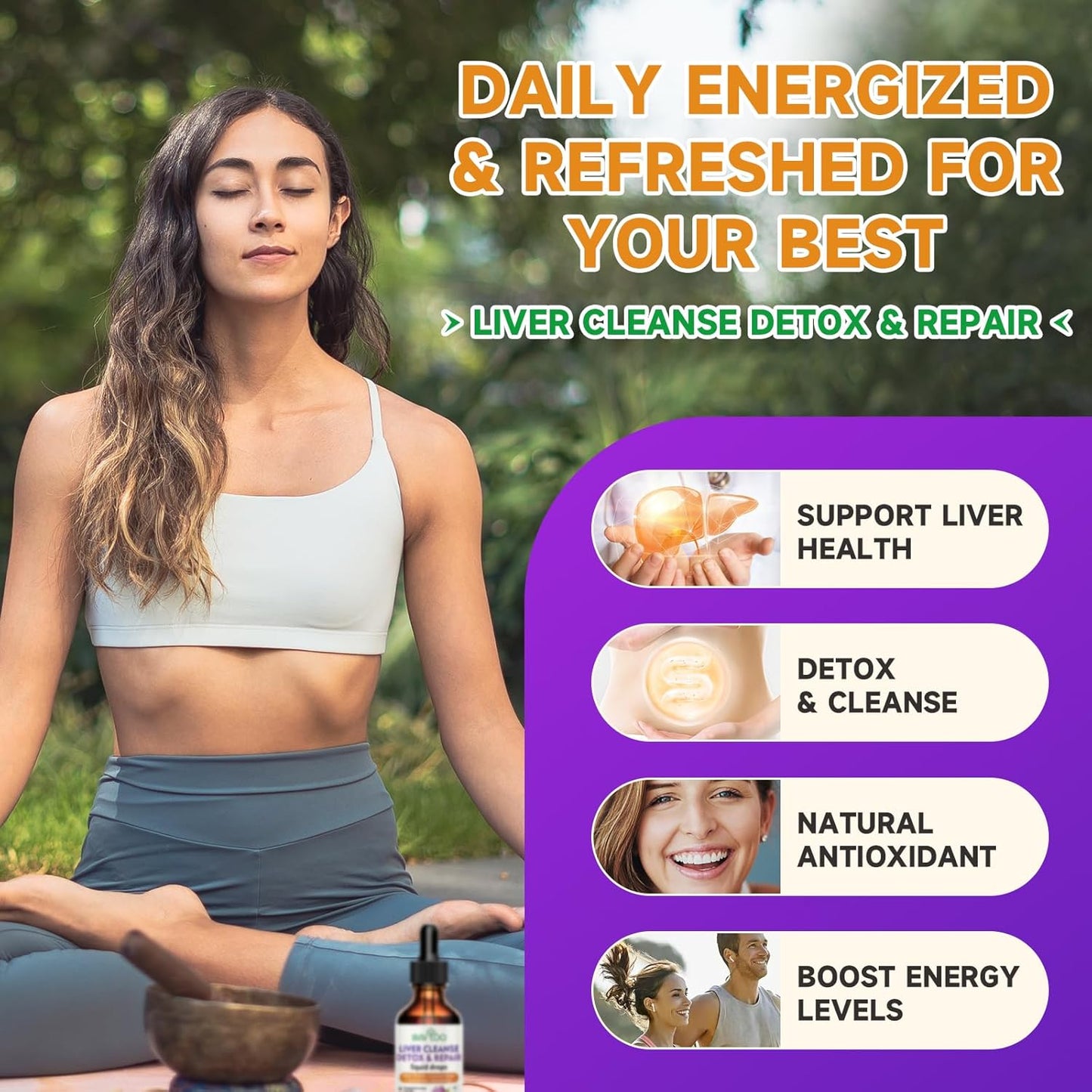 Liver Cleanse Detox & Repair Liquid Drops - 2000mg Milk Thistle, Dandelion Root, Artichoke, Silymarin Extract, & Turmeric - Vegan, Non-GMO - 2 Fl Oz Bottle - BoostGo Australia