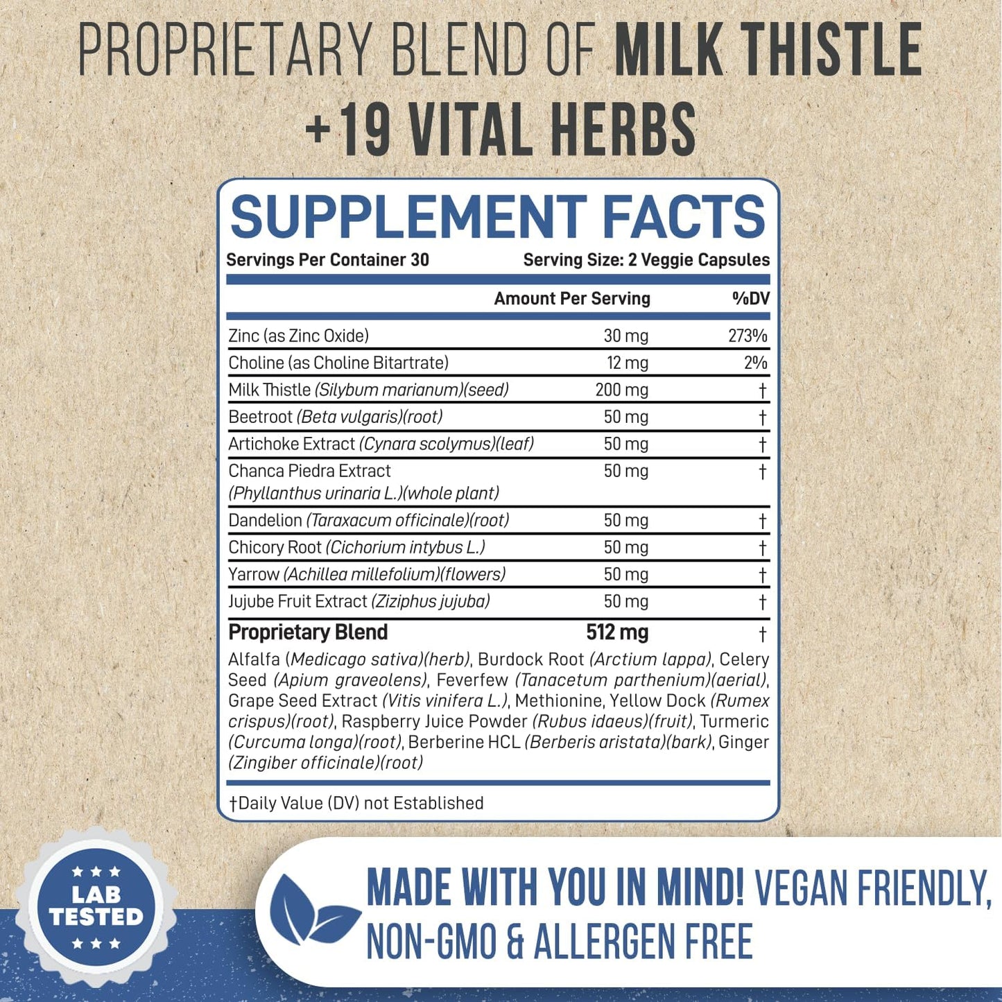 Liver Cleanse Detox Supplement with Milk Thistle & Dandelion - Supports Liver Health, Fatty Liver Support for Men & Women - Non-GMO, Made in USA - 60 Capsules