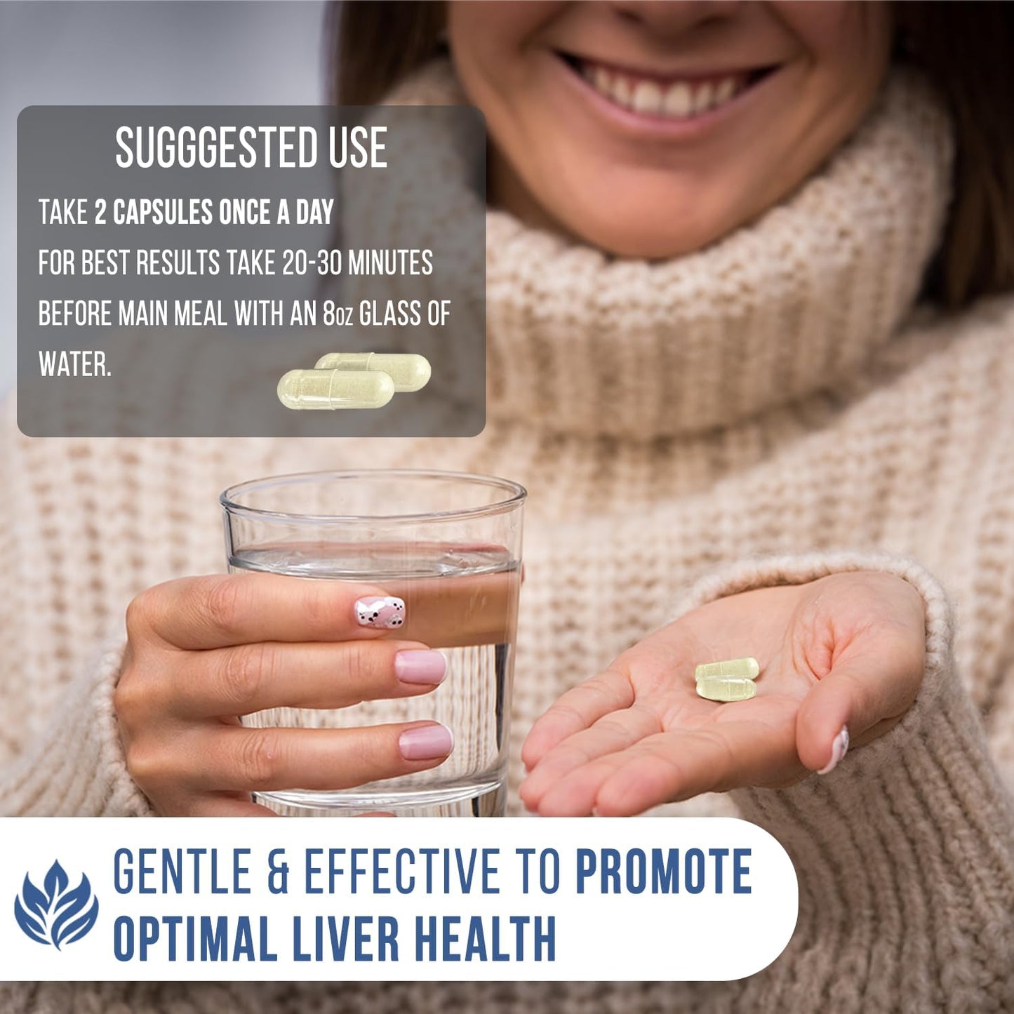 Liver Cleanse Detox Supplement with Milk Thistle & Dandelion - Supports Liver Health, Fatty Liver Support for Men & Women - Non-GMO, Made in USA - 60 Capsules