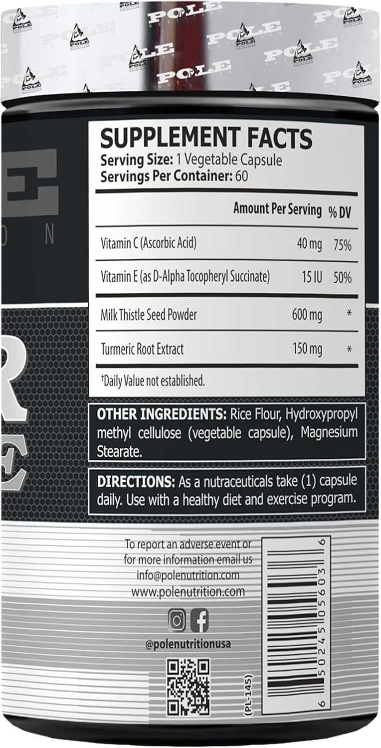 Liver Cleanse Formula with Milk Thistle & Herbs, 60 Capsules - Supports Healthy Liver Function & Detox