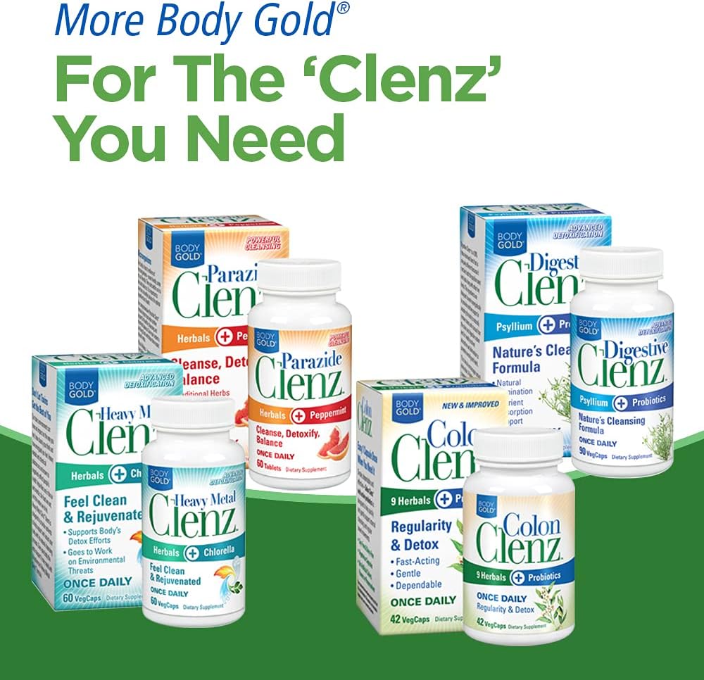 Liver Clenz VegCapsules - Body Gold Liver Cleanse Supplement, 60 Count