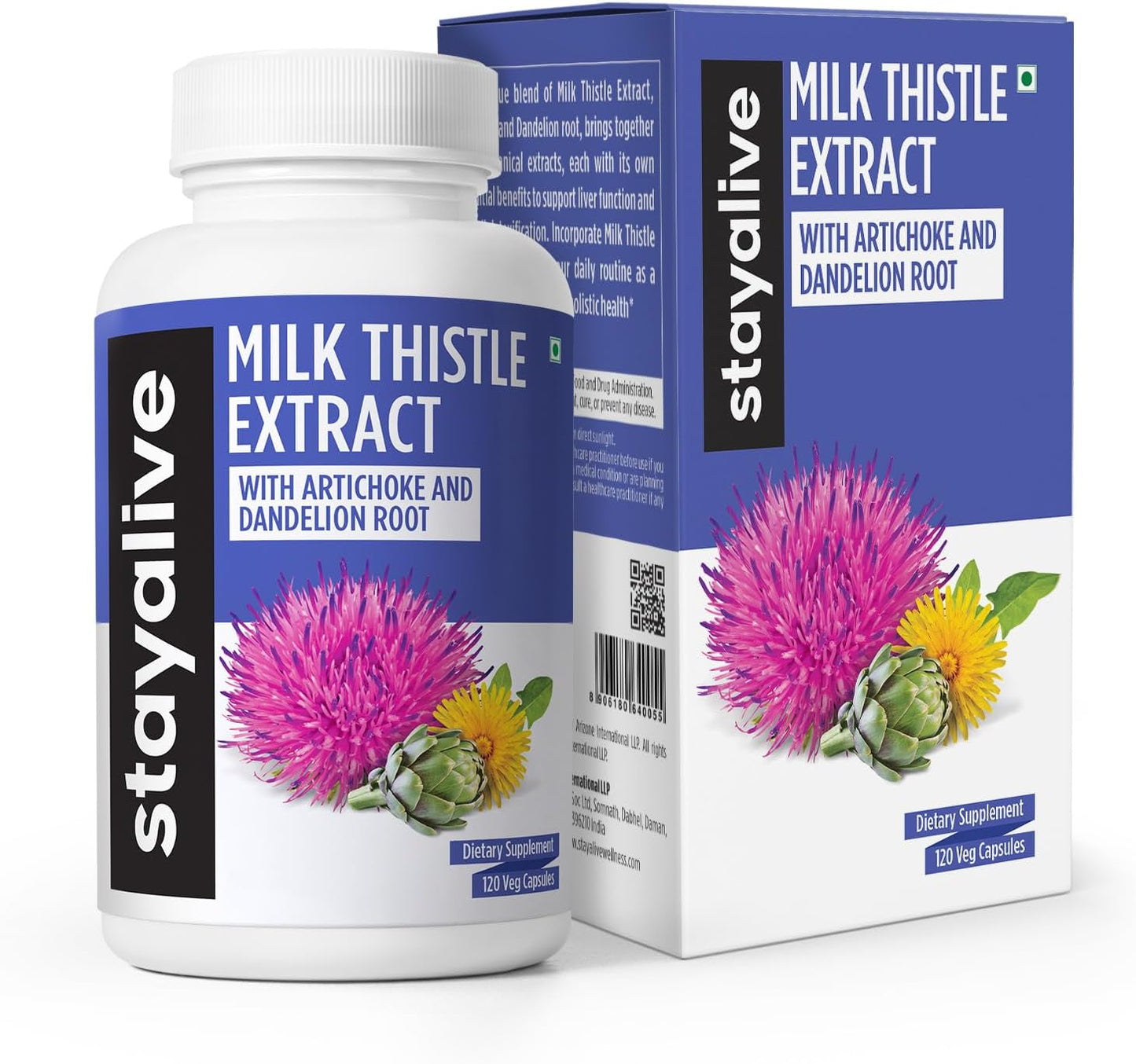 Liver Detox Supplement with Milk Thistle, Dandelion Root, and Artichoke - 450mg, 80% Silymarin Complex - 120 Pills, Non-GMO & Gluten-Free - BoostGo Australia