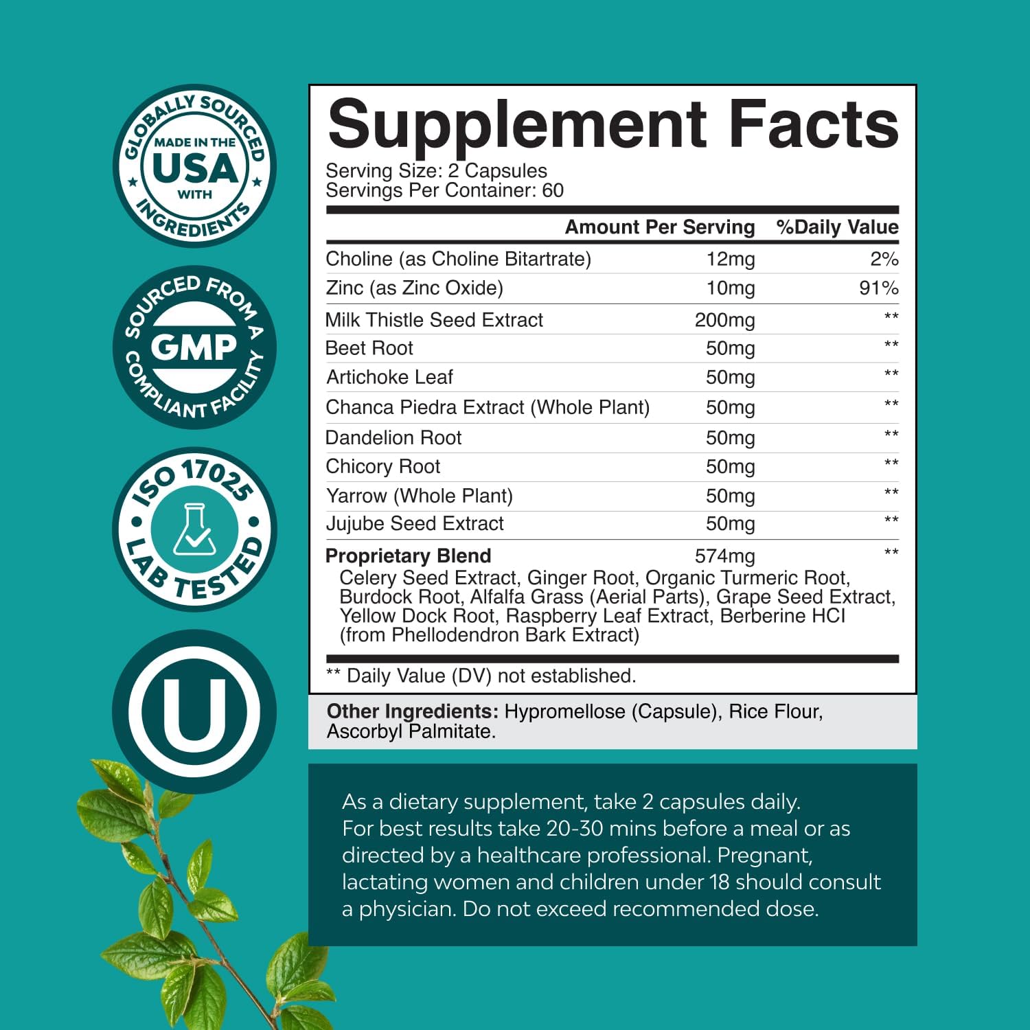 Liver Health: Liver Cleanse & Repair Bundle with Milk Thistle, Dandelion Root, Turmeric, Artichoke Extract, and Cranberry Supplement for Men and Women