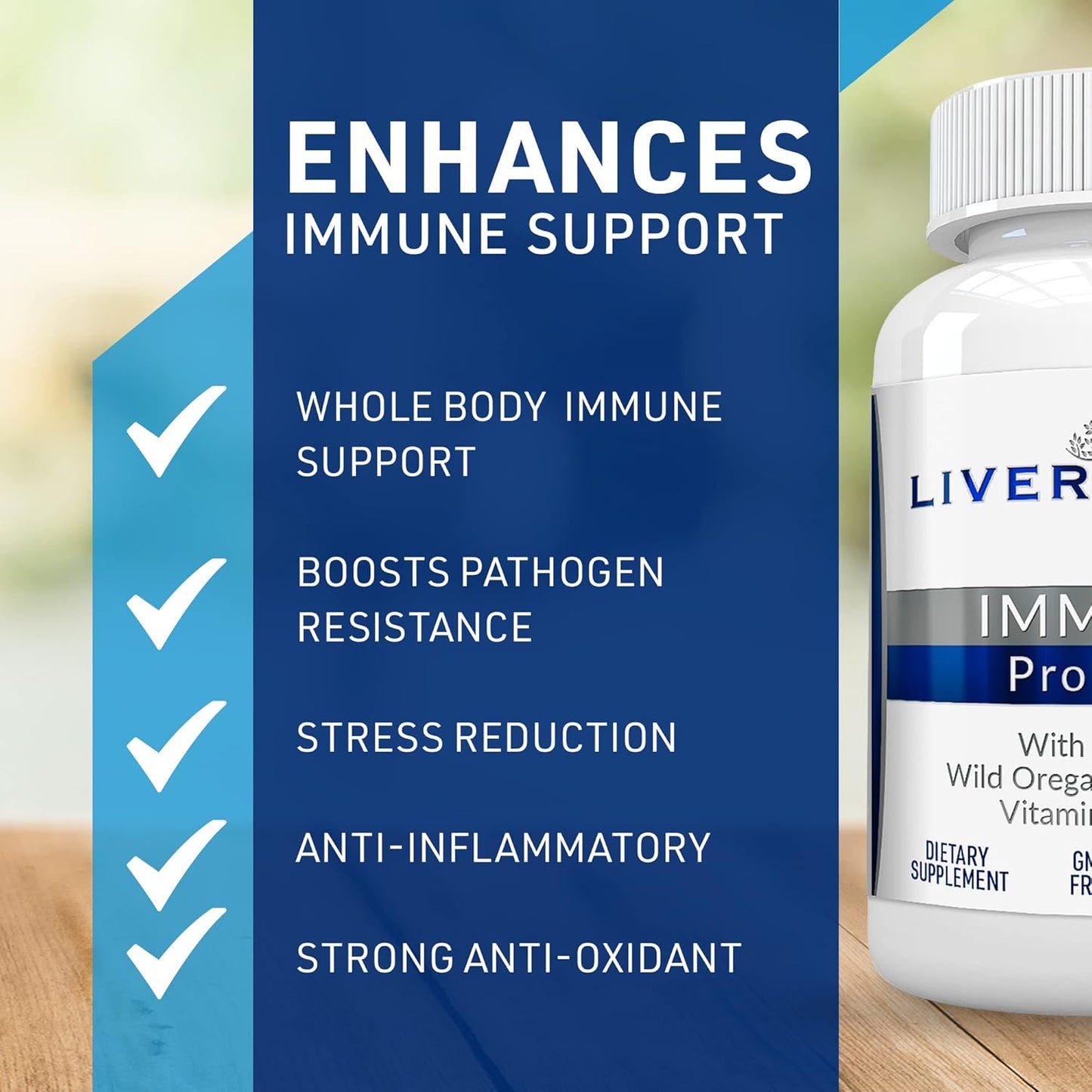 Liver Medic Immune ProPlus+ 12-in-1 Immune Booster with Elderberry, Vitamin C, Zinc - 60 Capsules for Adults