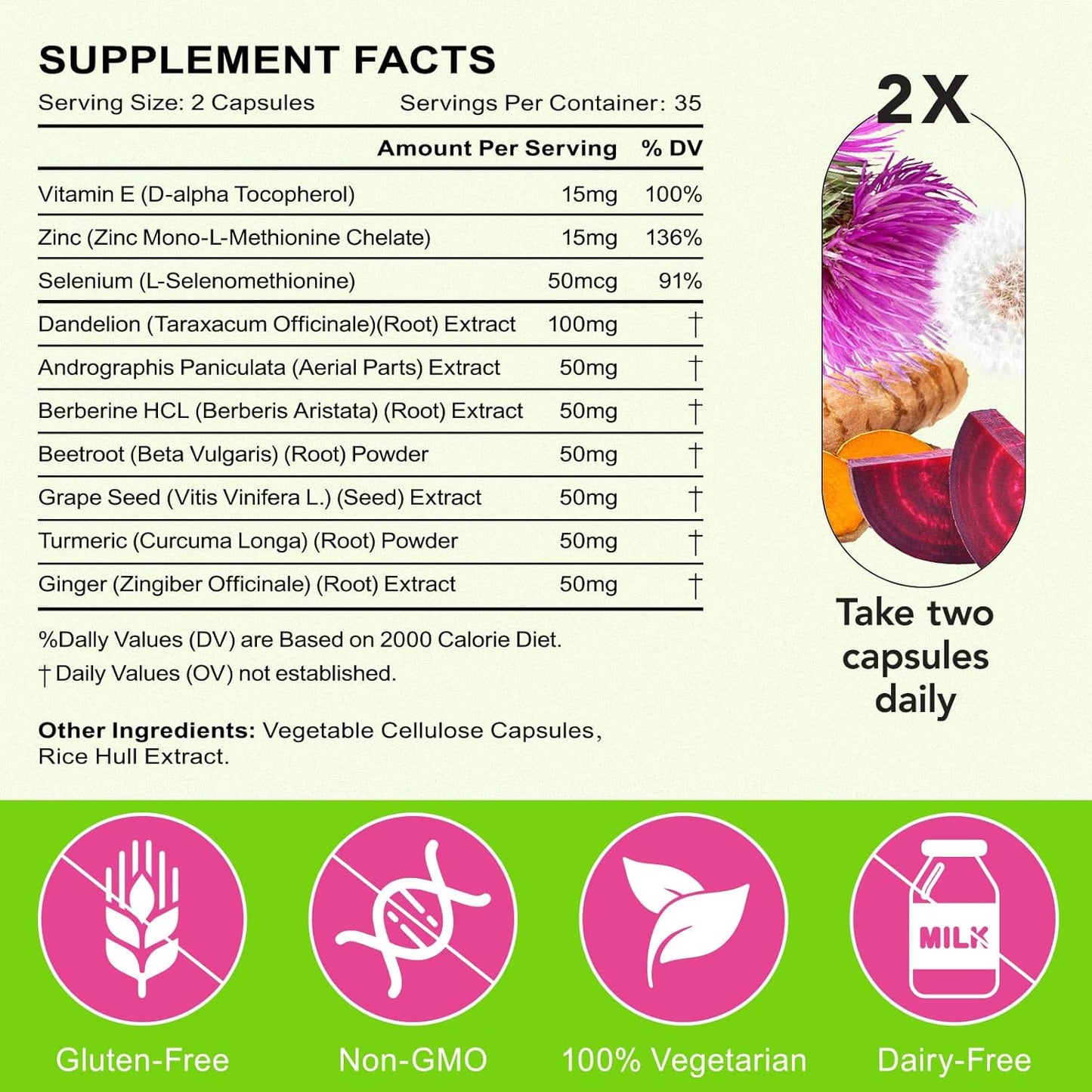 Liver Renew Cleanse Detox Capsules - Herbal Support for Liver Health with Milk Thistle and Dandelion Root - 70 Capsules for Men and Women