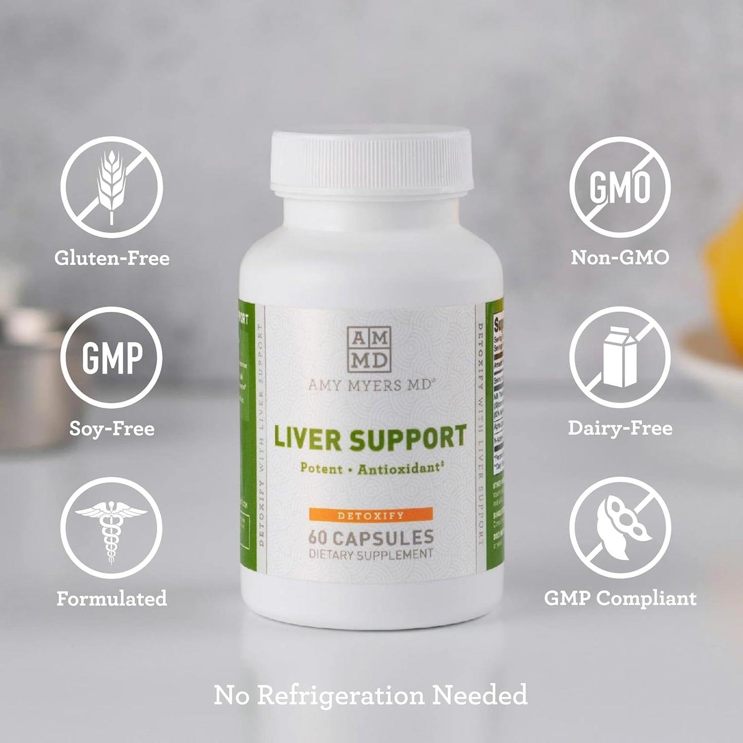 Liver Support Dietary Supplement - Amy Myers MD Formula for Cleansing and Optimizing Liver Function - 60 Capsules
