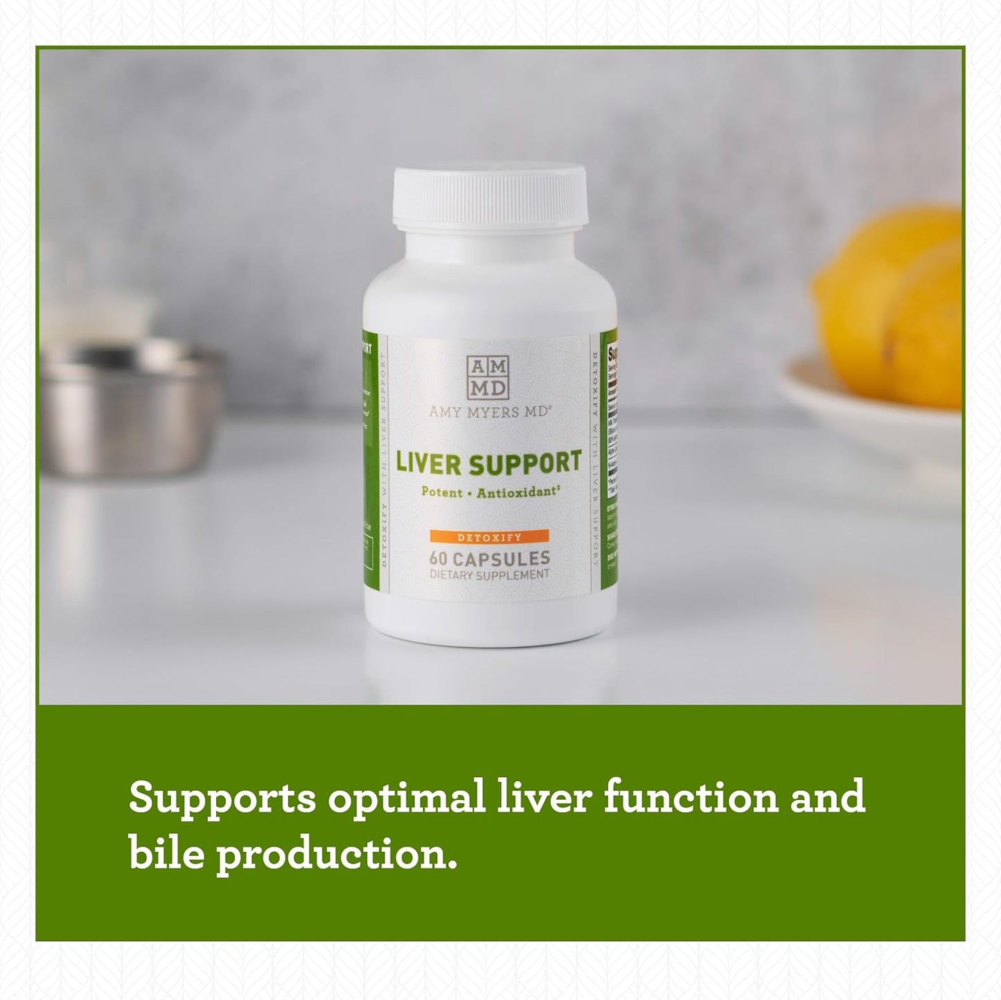 Liver Support Dietary Supplement - Amy Myers MD Formula for Cleansing and Optimizing Liver Function - 60 Capsules