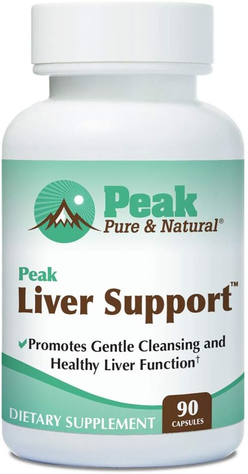Liver Support Supplement with Milk Thistle for Liver Cleanse and Detox - 90 Capsules by Peak Pure & Natural