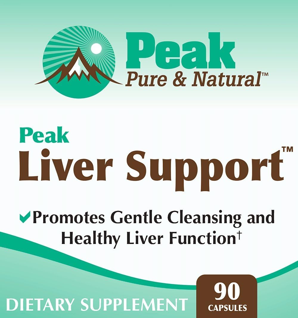Liver Support Supplement with Milk Thistle for Liver Cleanse and Detox - 90 Capsules by Peak Pure & Natural