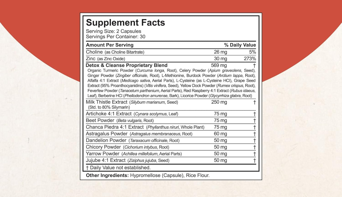 LIVERTOX Liver Cleanse Detox & Repair Supplement with Milk Thistle, Choline, Beet, Turmeric, Artichoke, Dandelion - Supports Healthy Liver Function - 2 Pack