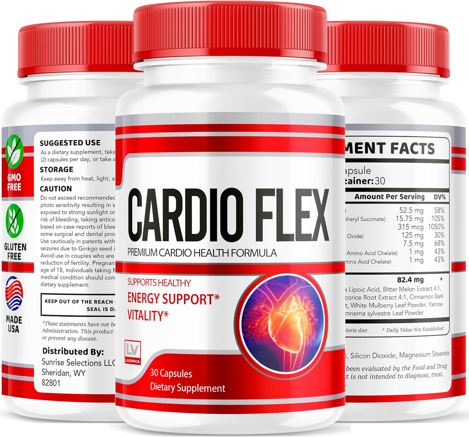 LIVORKA Cardio Flex Pills and Capsules Combo Pack - 90 Day Supply - BoostGo Australia