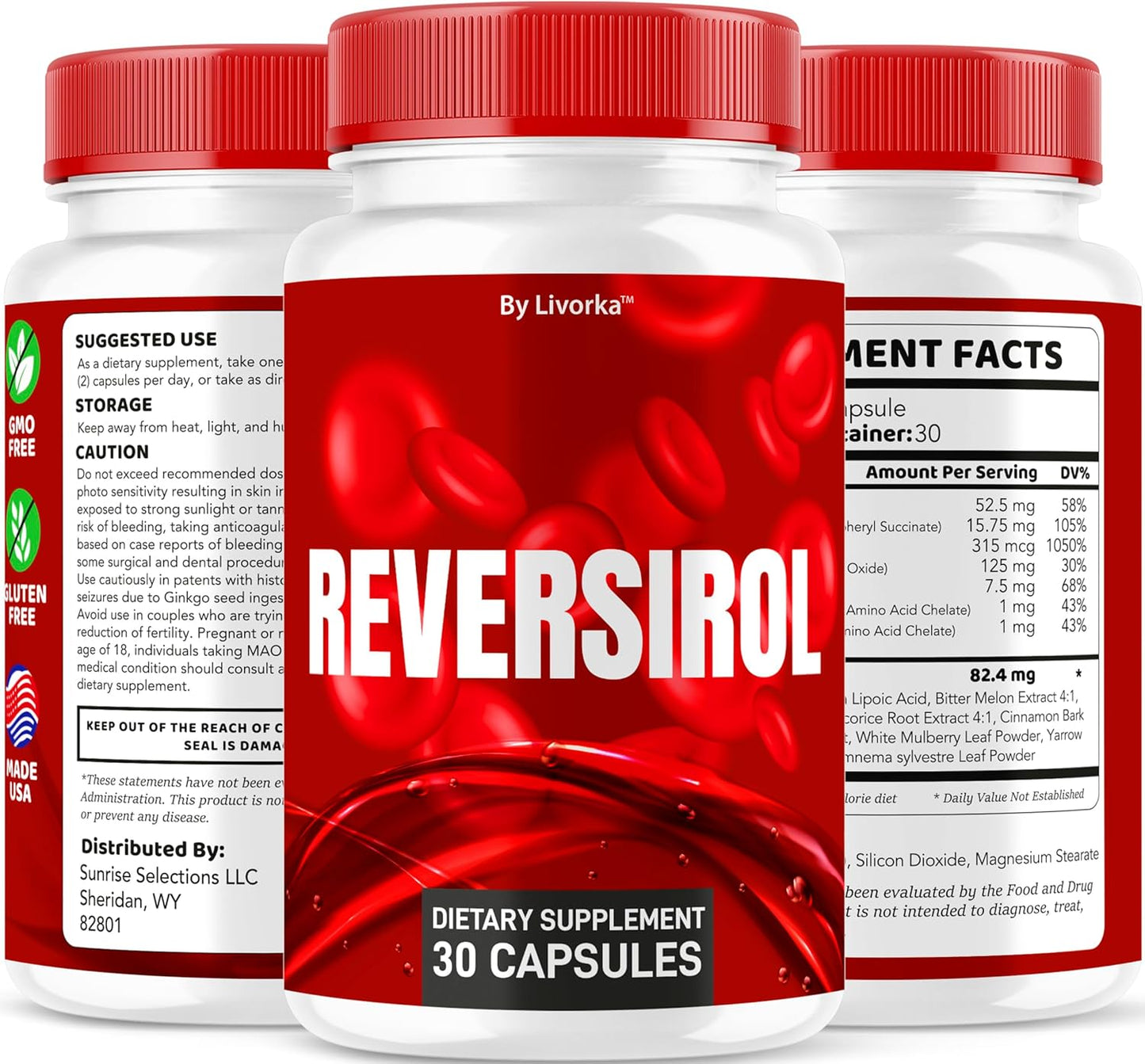 LIVORKA Reversirol Premium Formula Capsules - 90 Capsules for 3 Months Supply