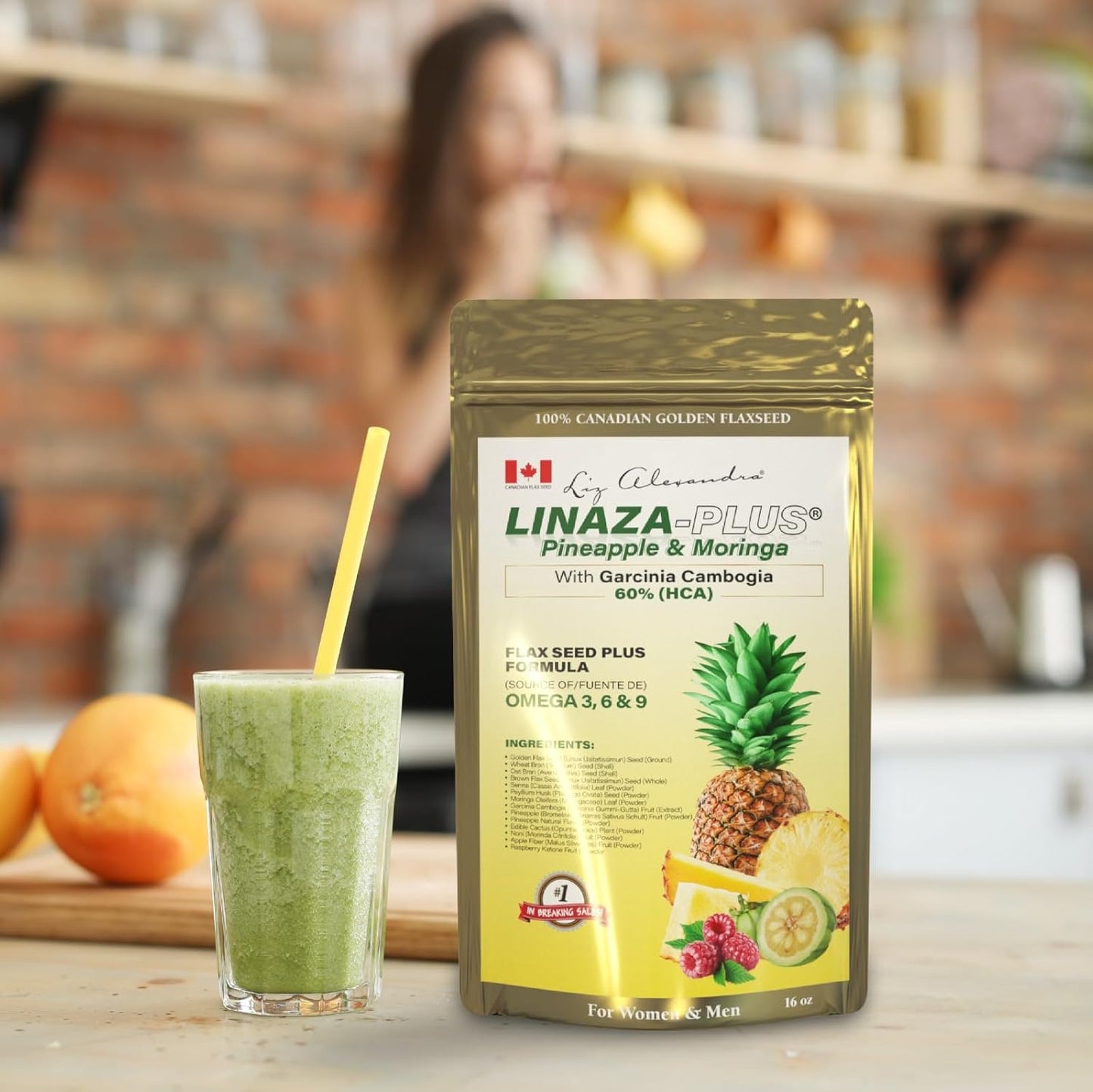 Liz Alexandra Linaza Plus: Pineapple, Moringa, & Garcinia Cambogia Blend - 16oz