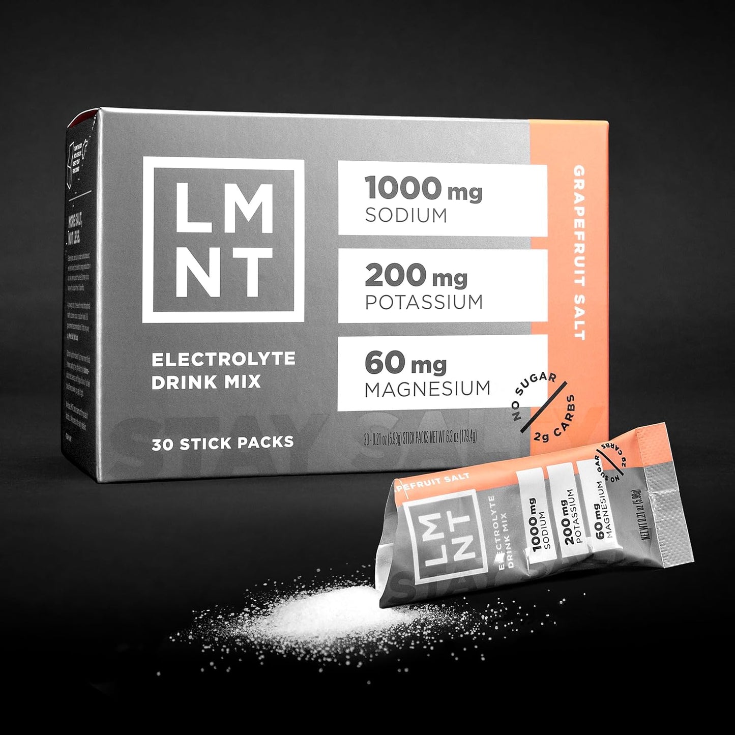 LMNT Electrolyte Drink Mix - Grapefruit Salt Flavor, Zero Sugar | 30 Pack - BoostGo Australia