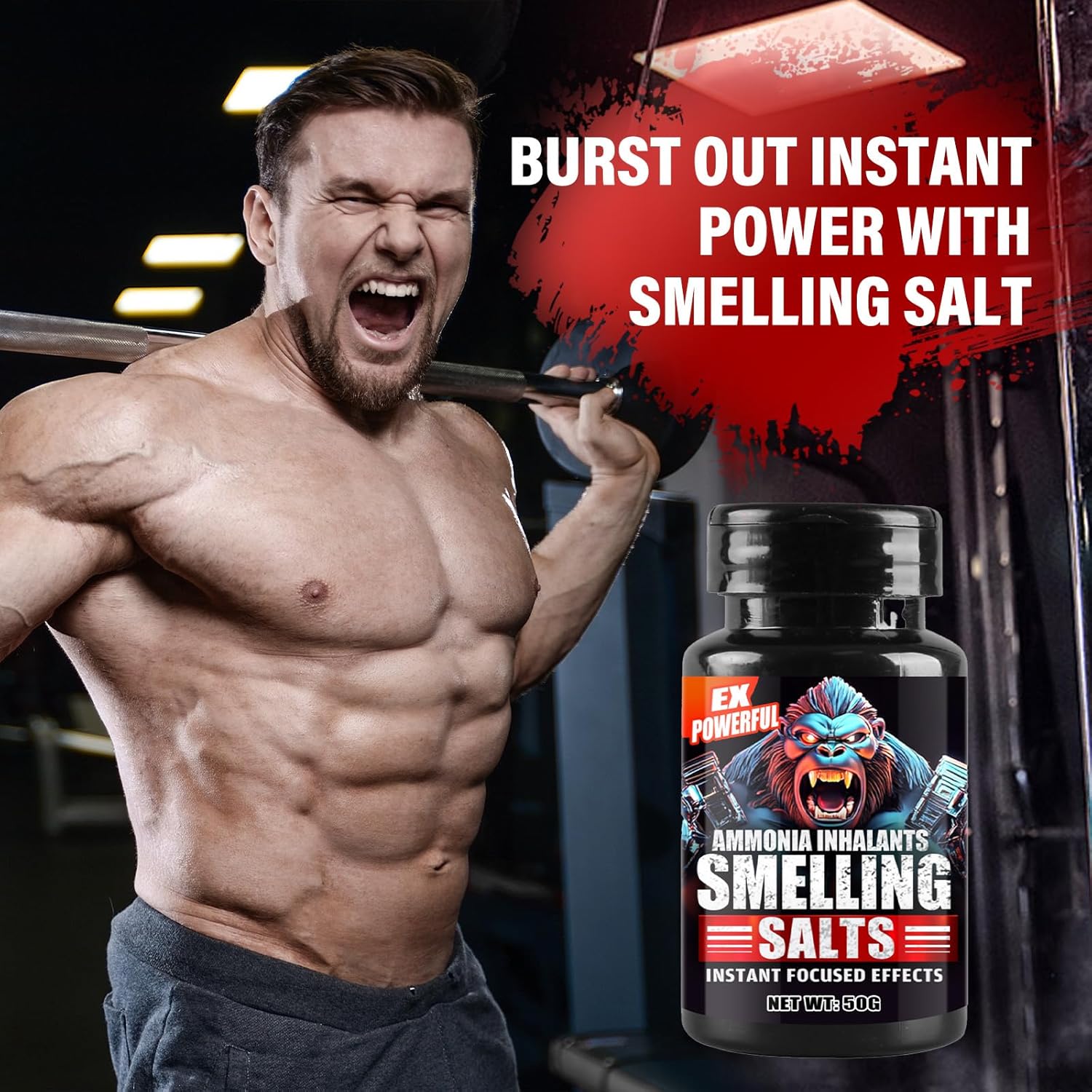 Long Lasting Atrilly Smelling Salts for Athletes in Powerlifting, Weight Lifting, Hockey, Football - Powerful Wake Up Aid