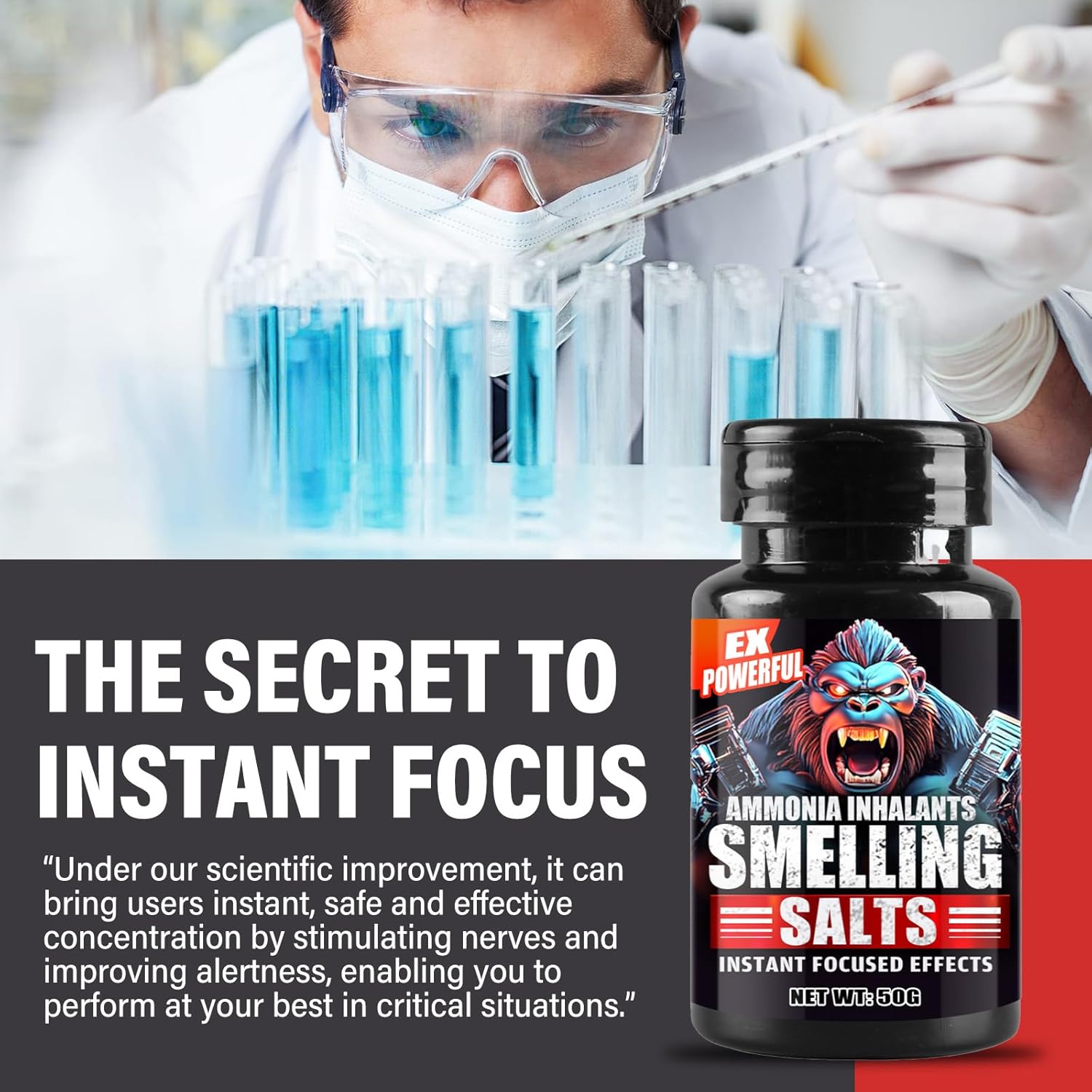 Long Lasting Atrilly Smelling Salts for Athletes in Powerlifting, Weight Lifting, Hockey, Football - Powerful Wake Up Aid