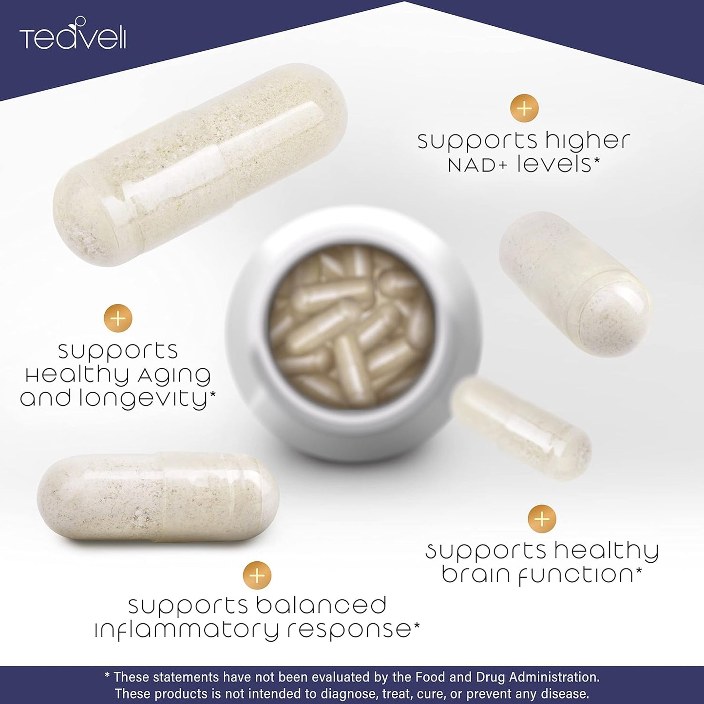 Long-Lasting Trans Resveratrol Capsules with Enhanced Bioavailability - NAD Resveratrol Supplement for Optimal Absorption