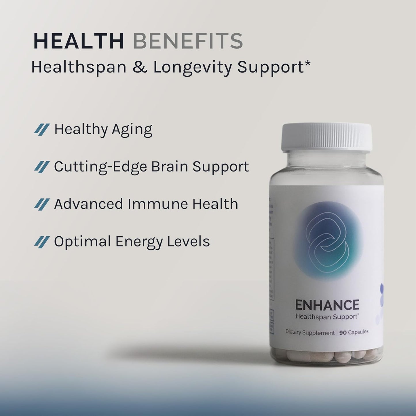 Longevity Support Dietary Supplement with AAKG, 90 Capsules for Healthspan Enhancement