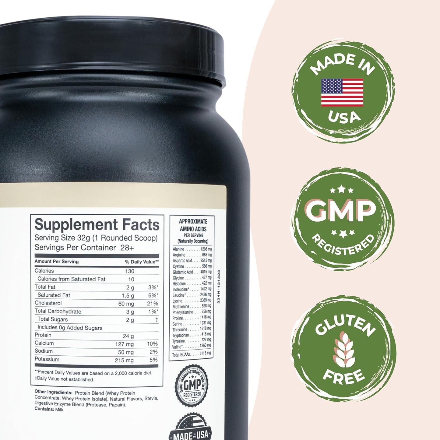 Longlife Protein Premium Vanilla Crème Whey Protein Powder - High-Quality Supplement for Muscle Growth and Recovery