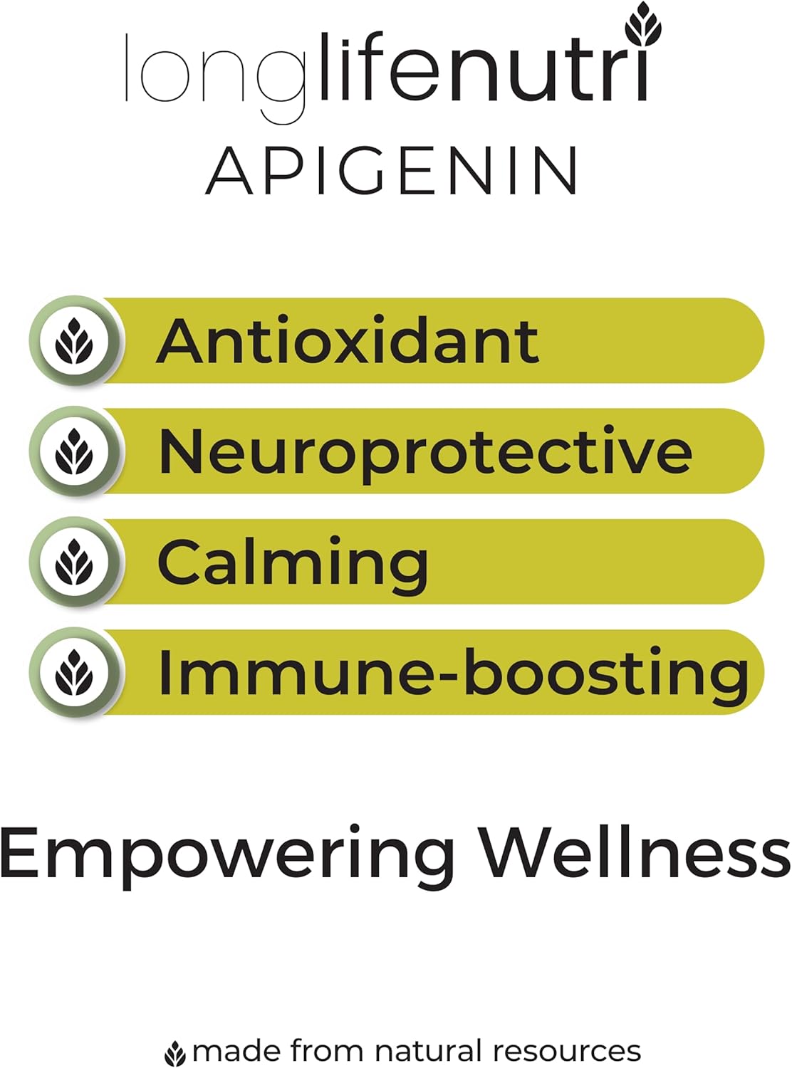 LongLifeNutri Chamomile Extract Apigenin Supplement 100mg | 180 Vegetarian Capsules for Prostate Health | Herbal Complex for Sleep, Stress, and Mood | Bioflavonoid Powder Pill