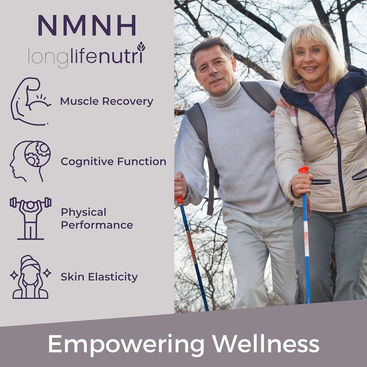 LongLifeNutri NMNH 300mg - 120 Vegan Capsules, 2-Month Supply, NAD Supplement for Energy & Longevity, Made in USA