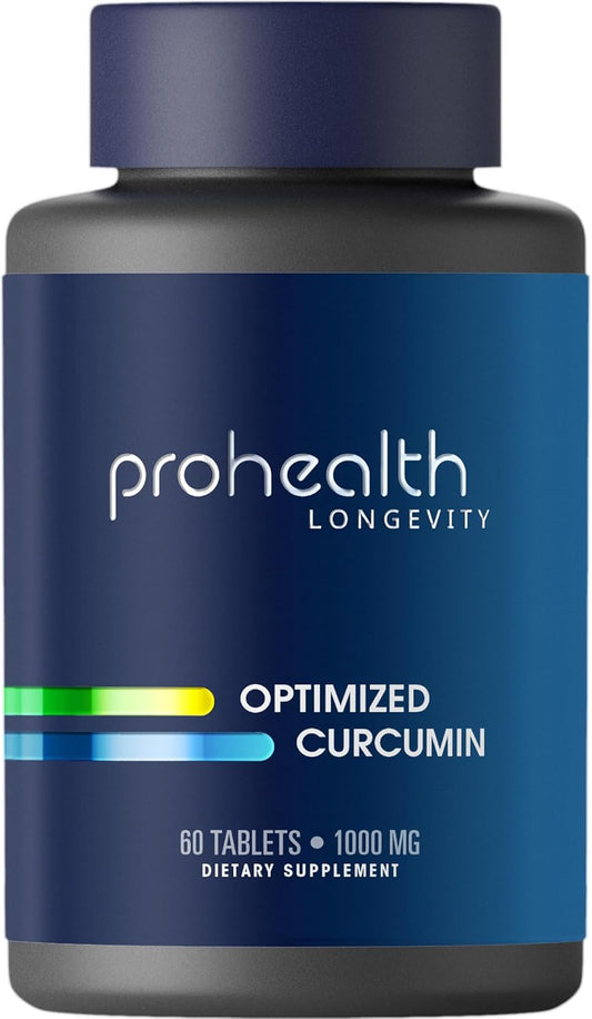 Longvida® Optimized Curcumin Tablets - 1000 mg, 60 Count for ProHealth and Longevity