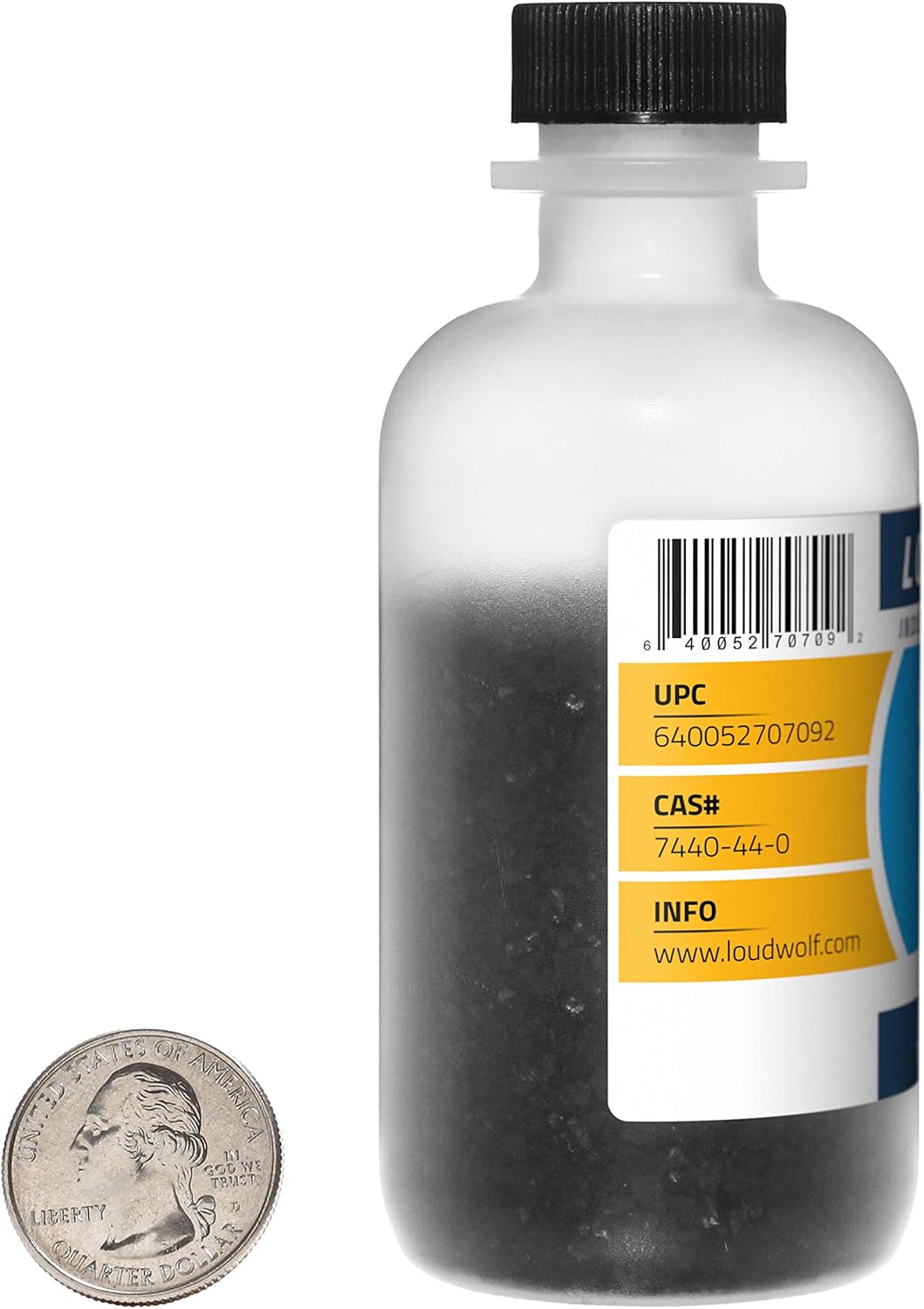 Loudwolf Activated Charcoal - 2oz Bottle - 100% Pure Food Grade - Granulated - Made in USA