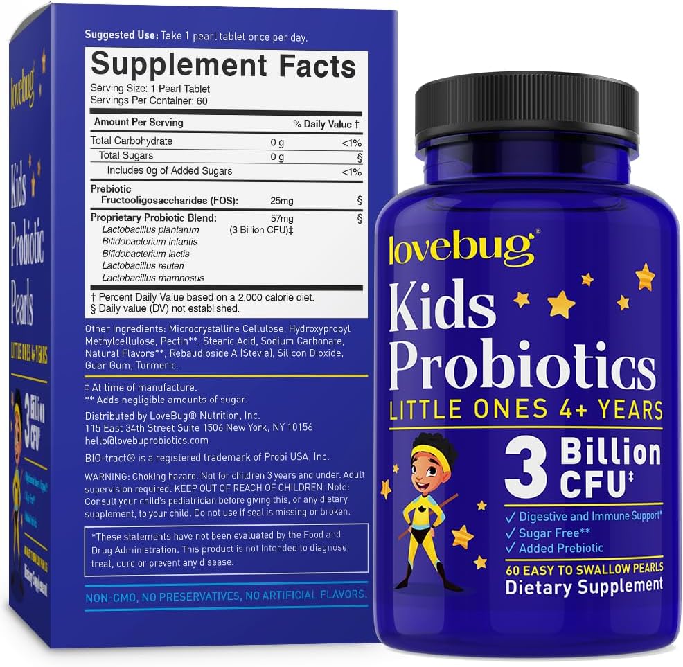 Lovebug Multi-Strain Probiotic Pearls and Soil-Based Gummy Bundle - Premium Probiotics for Gut Health and Immune Support