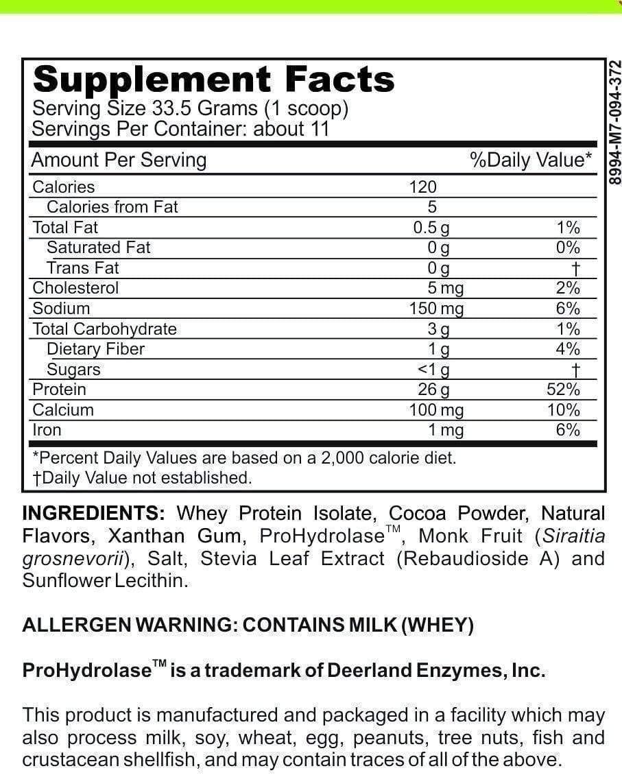 Low FODMAP Whey Protein Isolate Powder for IBS & SIBO | Digestive Enzymes | Keto & Paleo Friendly | Gluten & Grain Free | Gut Healthy Cocoa Flavor