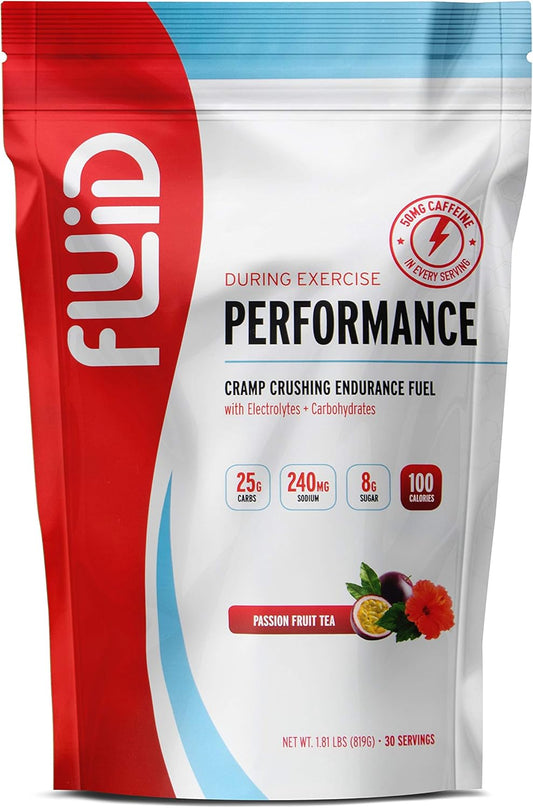 Low Sugar Endurance Fuel Sports Drink Mix - Passion Fruit Tea Flavor with Electrolytes, All Natural Ingredients, Gluten-Free - 30 Servings