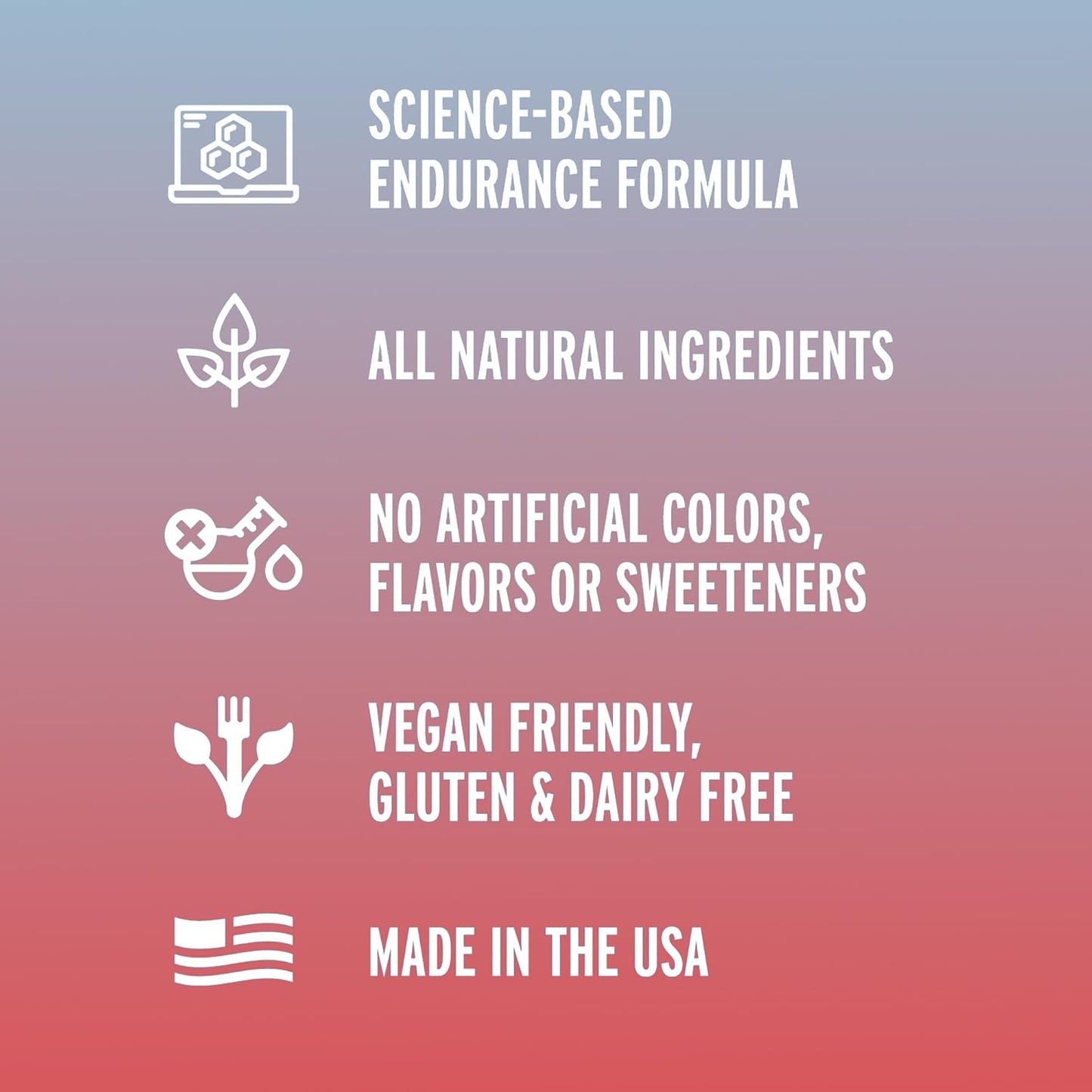 Low Sugar Endurance Fuel Sports Drink Mix - Passion Fruit Tea Flavor with Electrolytes, All Natural Ingredients, Gluten-Free - 30 Servings