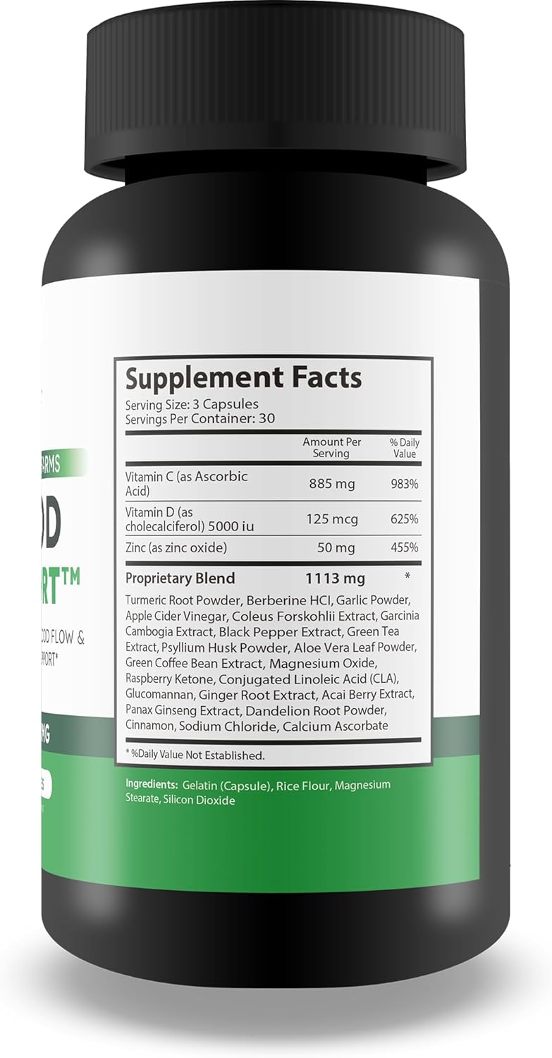 Lucanna Farms Blood Support: Advanced Formula for Healthy Blood Flow, Circulation, and Glucose Support