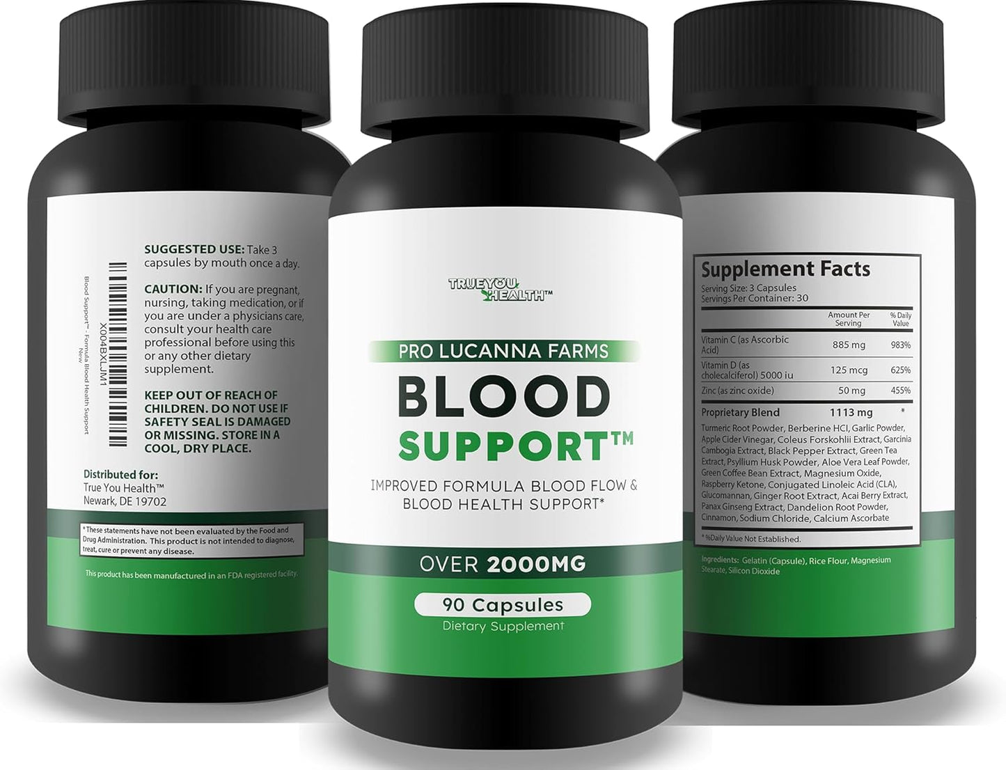Lucanna Farms Blood Support: Advanced Formula for Healthy Blood Flow, Circulation, and Glucose Support