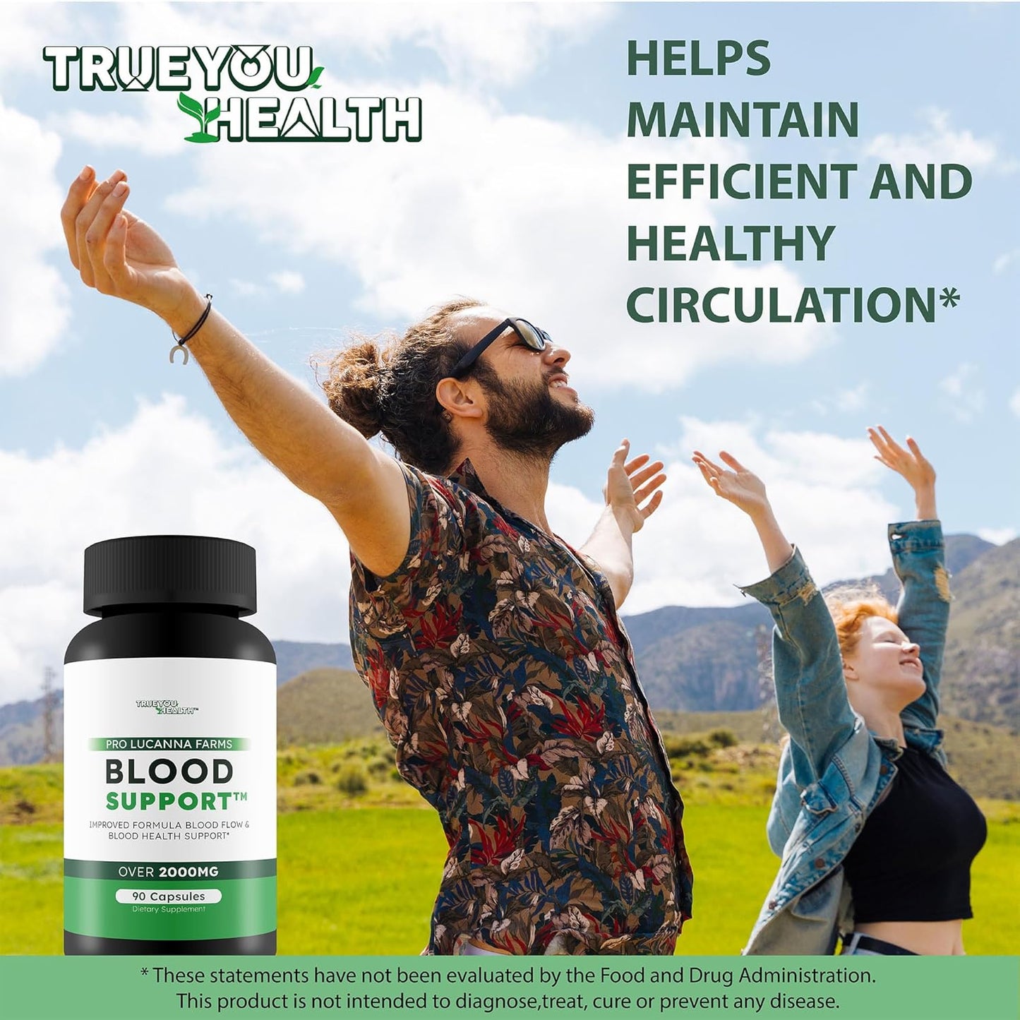 Lucanna Farms Blood Support: Advanced Formula for Healthy Blood Flow, Circulation, and Glucose Support