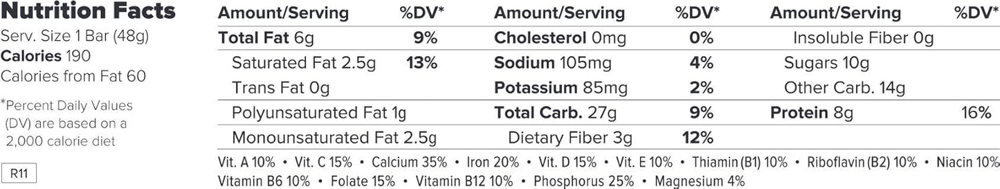 Luna Blueberry Bliss Nutrition Bars - Pack of 15, 1.69-Ounce Bars