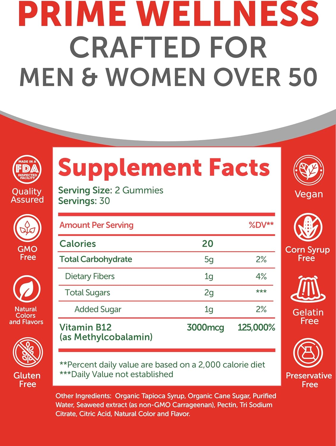 Lunakai Beet Root and Vitamin B12 Gummies for Adults 50 Plus - Antioxidant Blend for Heart Health and Energy Boost