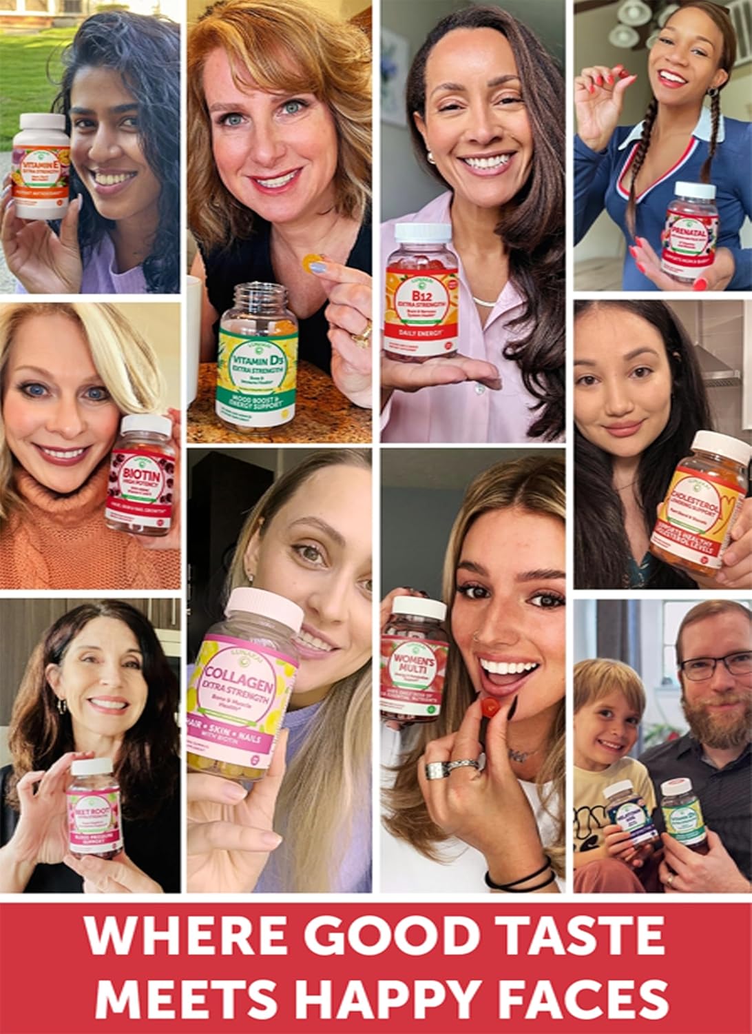 Lunakai Biotin Gummies: Tasty 5000mcg Hair Skin & Nails Vitamins for Women - Vegan 12 Pack with Vitamin C & E Formula