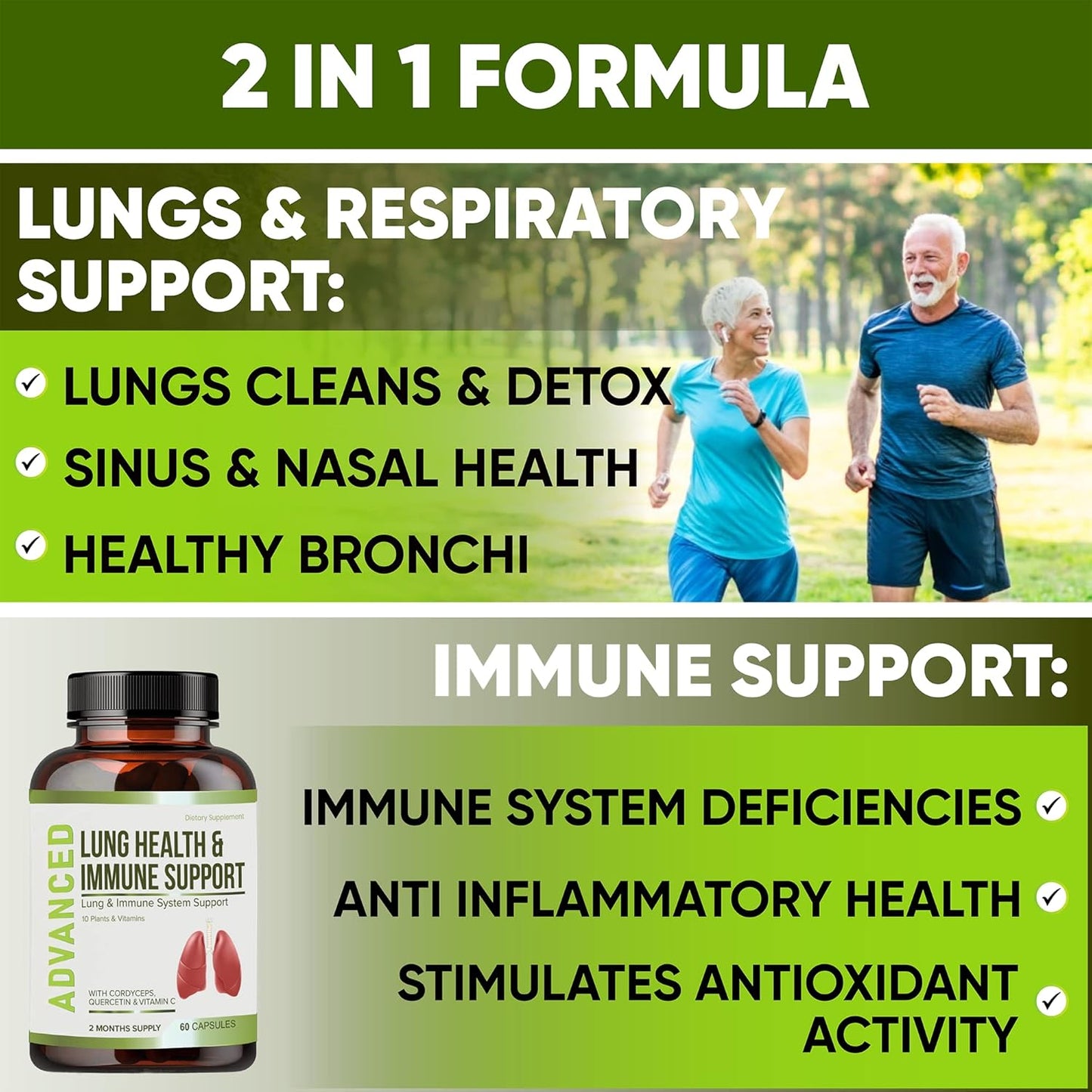 Lung Cleanse and Immune Support Supplement with Vitamins for Optimal Lung Health and Immunity