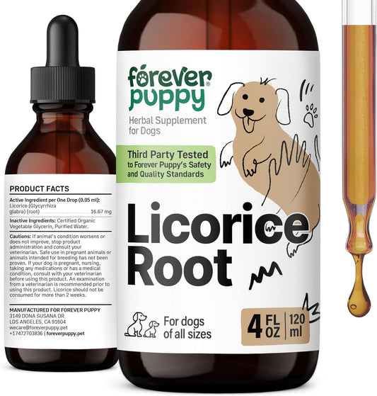 Lung Cleanse & Detox Drops for Dogs - Licorice Root Extract - Respiratory Health Supplement - 4 oz