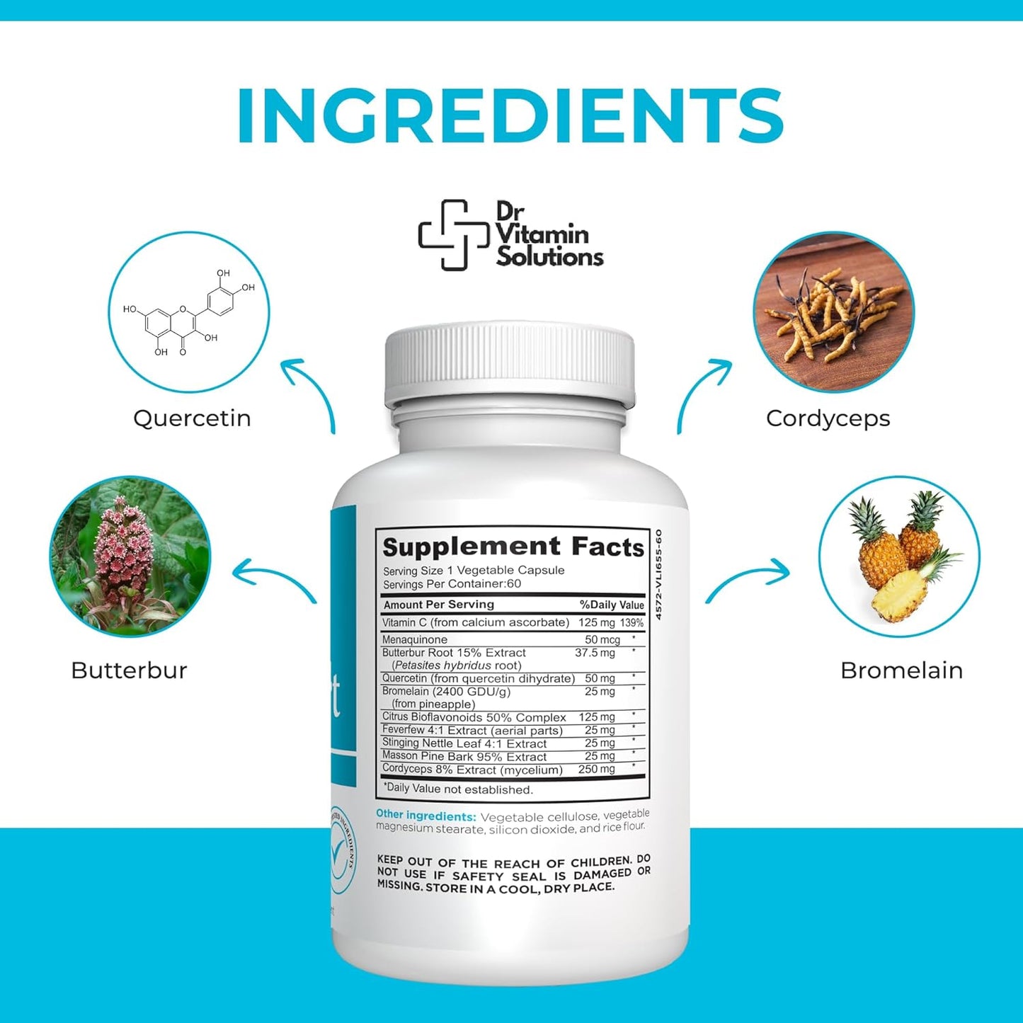 Lung Revive: Advanced Respiratory Support with Butterbur, Quercetin, Vitamin C - 30 Capsules, Doctor-Developed Formula for Enhanced Breathing & Lung Detox