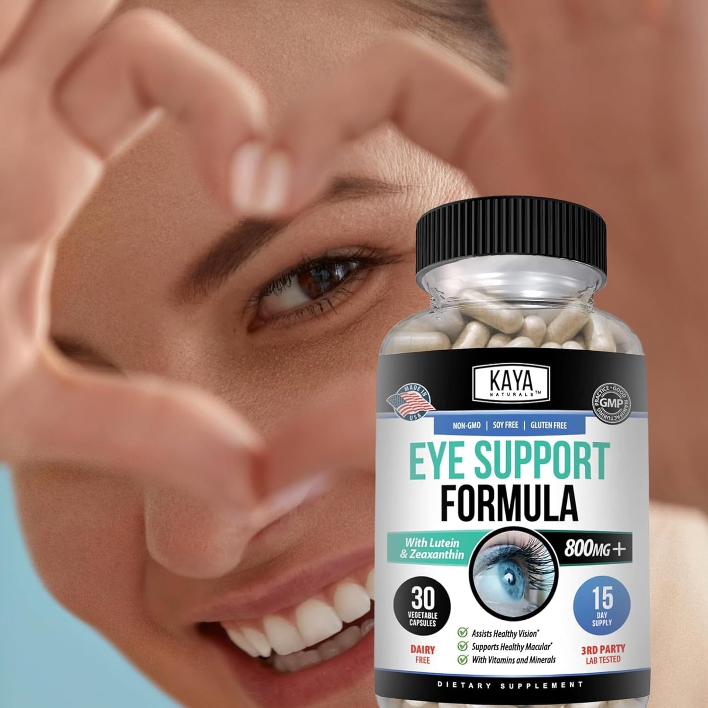 Lutein and Zeaxanthin Eye Health Supplement for Vision Support - 800 mg Vitamin Capsules - Reduce Eye Strain - 30 Count