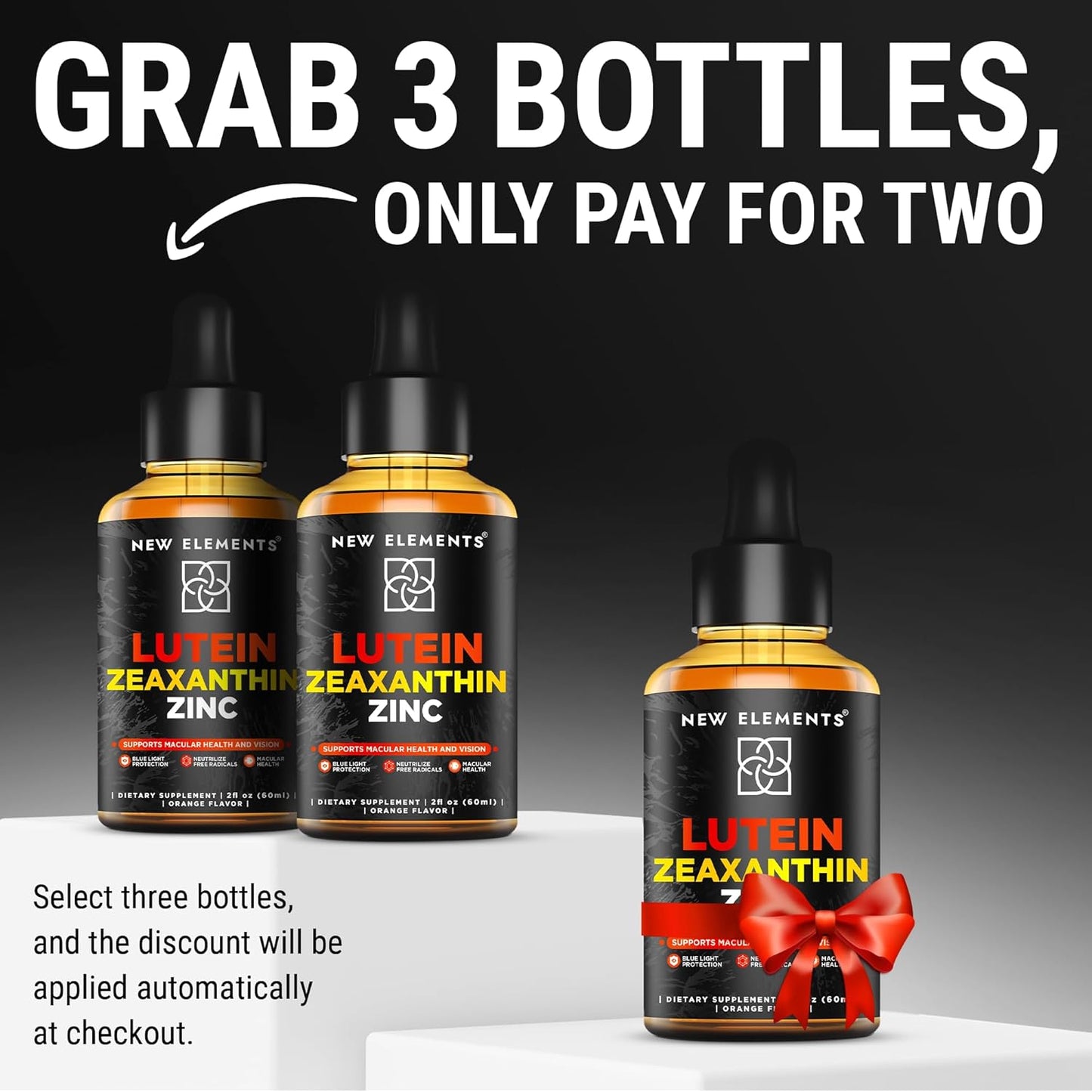 Lutein Drops with Zeaxanthin, Zinc, and Vitamins for Eye Health - Liquid Supplement for Adults & Kids - Non-GMO and Vegan - Macular Degeneration Support