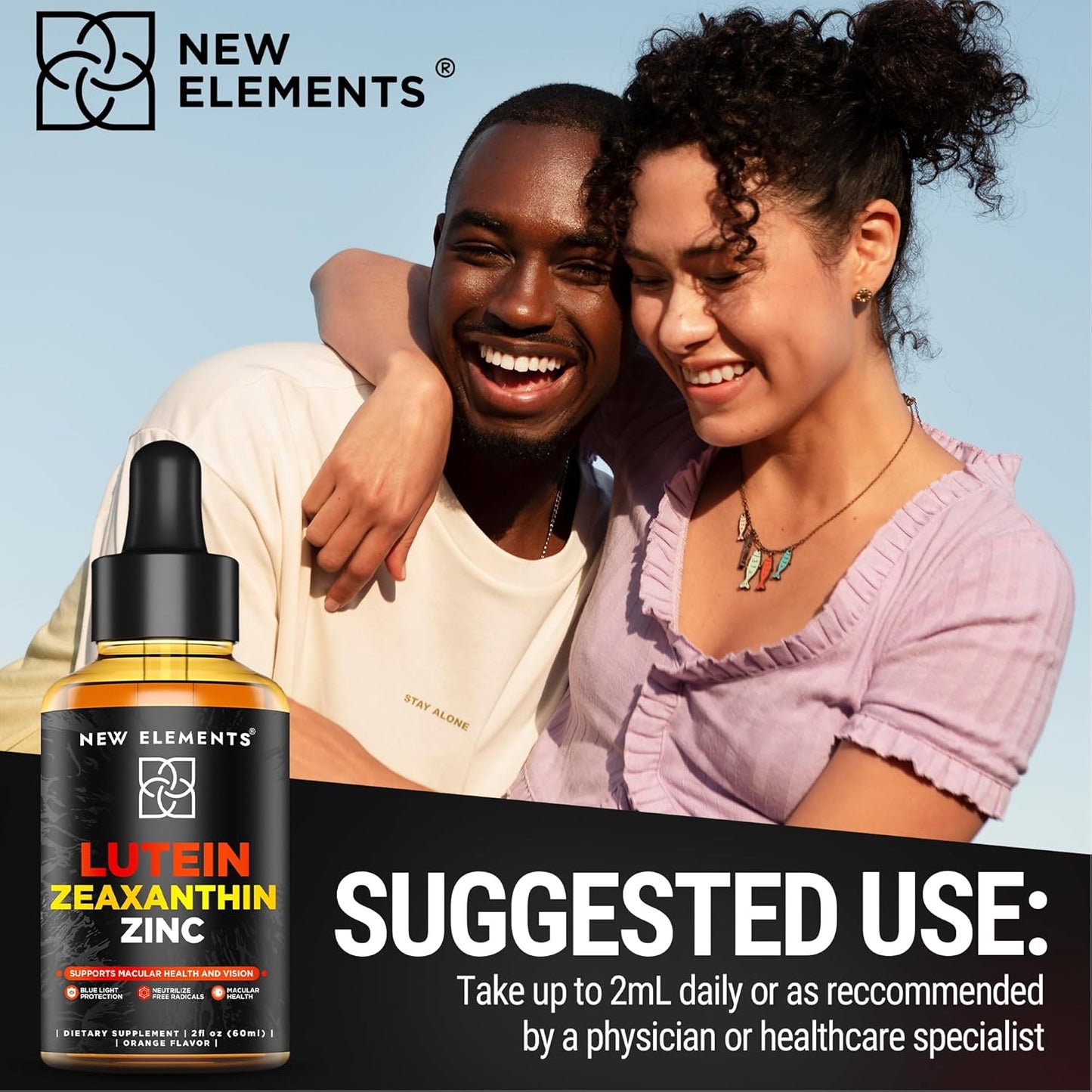Lutein Drops with Zeaxanthin, Zinc, and Vitamins for Eye Health - Liquid Supplement for Adults & Kids - Non-GMO and Vegan - Macular Degeneration Support