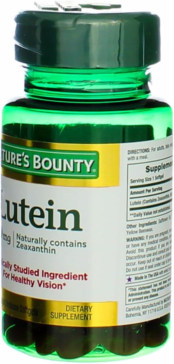 Lutein Supplement 20mg - 40 Softgels for Eye Health and Antioxidant Support