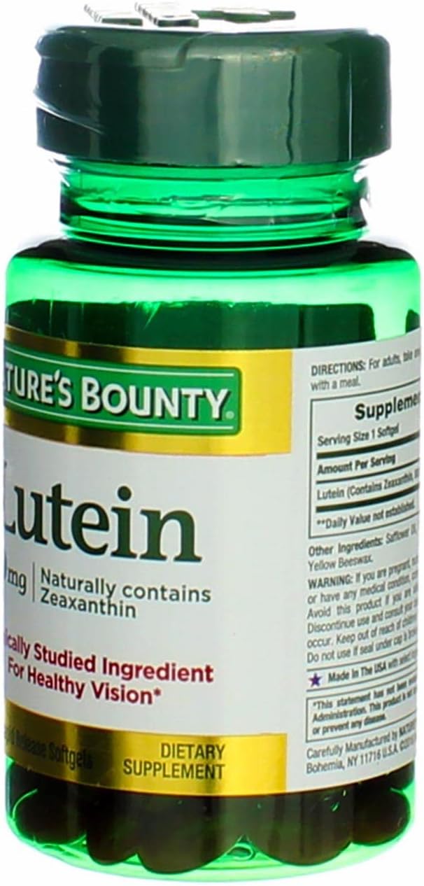 Lutein Supplement 20mg - 40 Softgels for Eye Health and Antioxidant Support