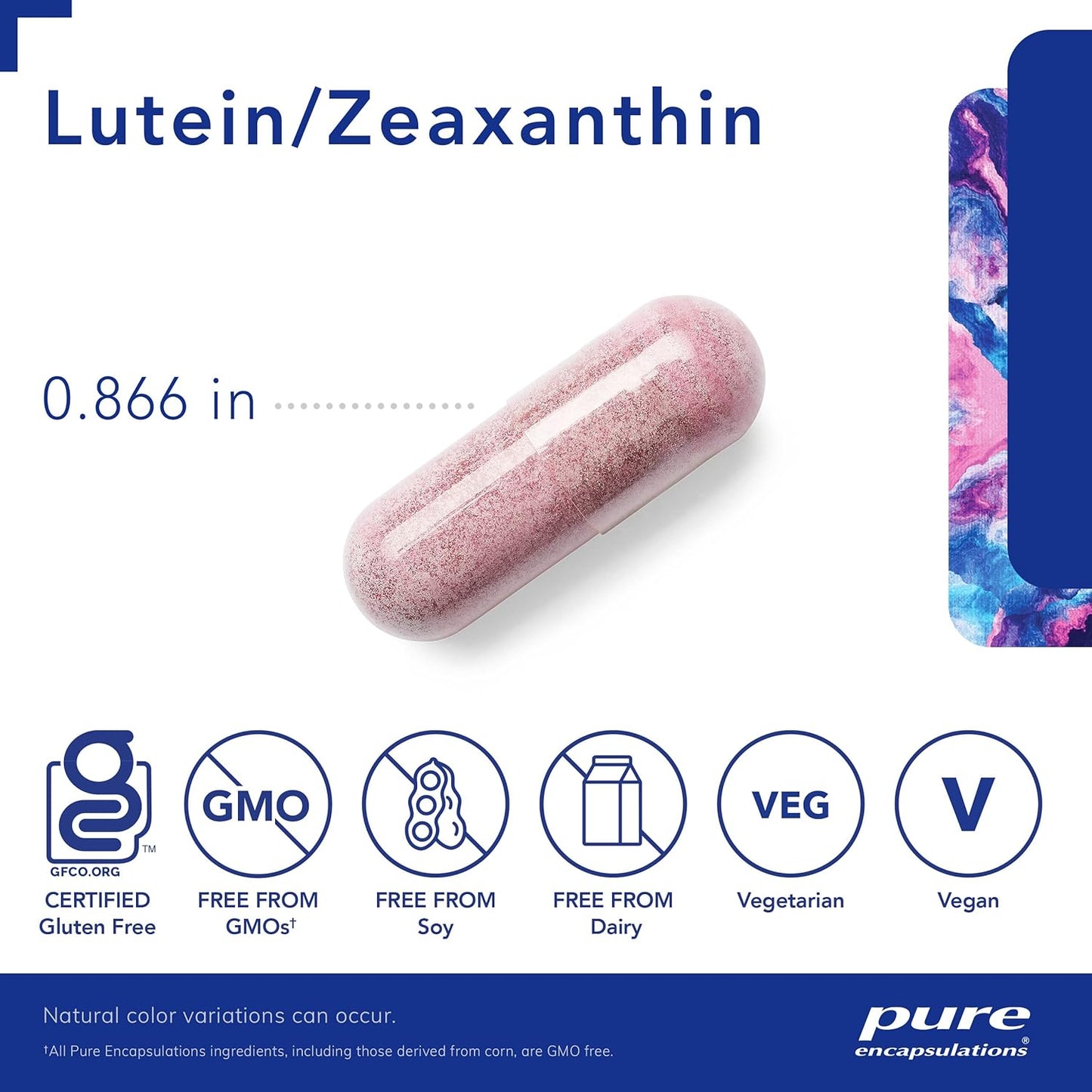 Lutein & Zeaxanthin Capsules for Vision Support - Macular Pigment Maintenance - Antioxidant Eye Health - Vegan & Non-GMO - 60 ct